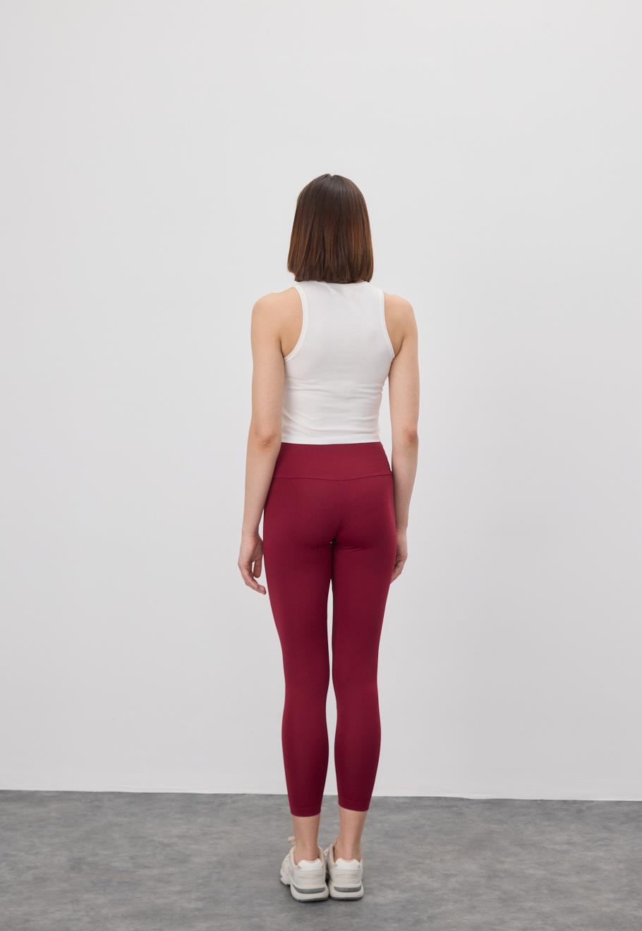 Bisiklet Yaka Sıfır Kol Crop Bluz