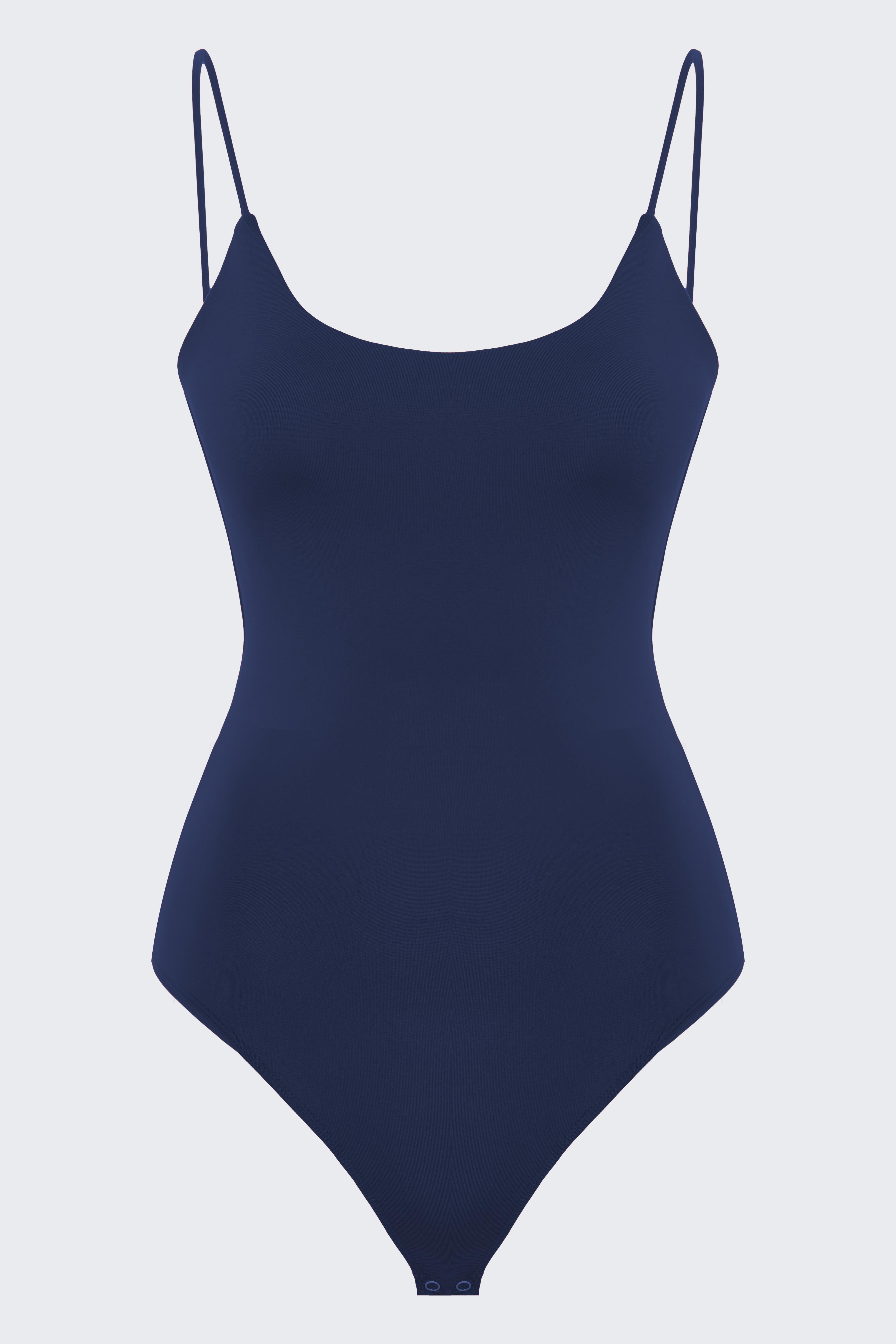 Kadın Lacivert Renk Askılı Çıtçıtlı Body