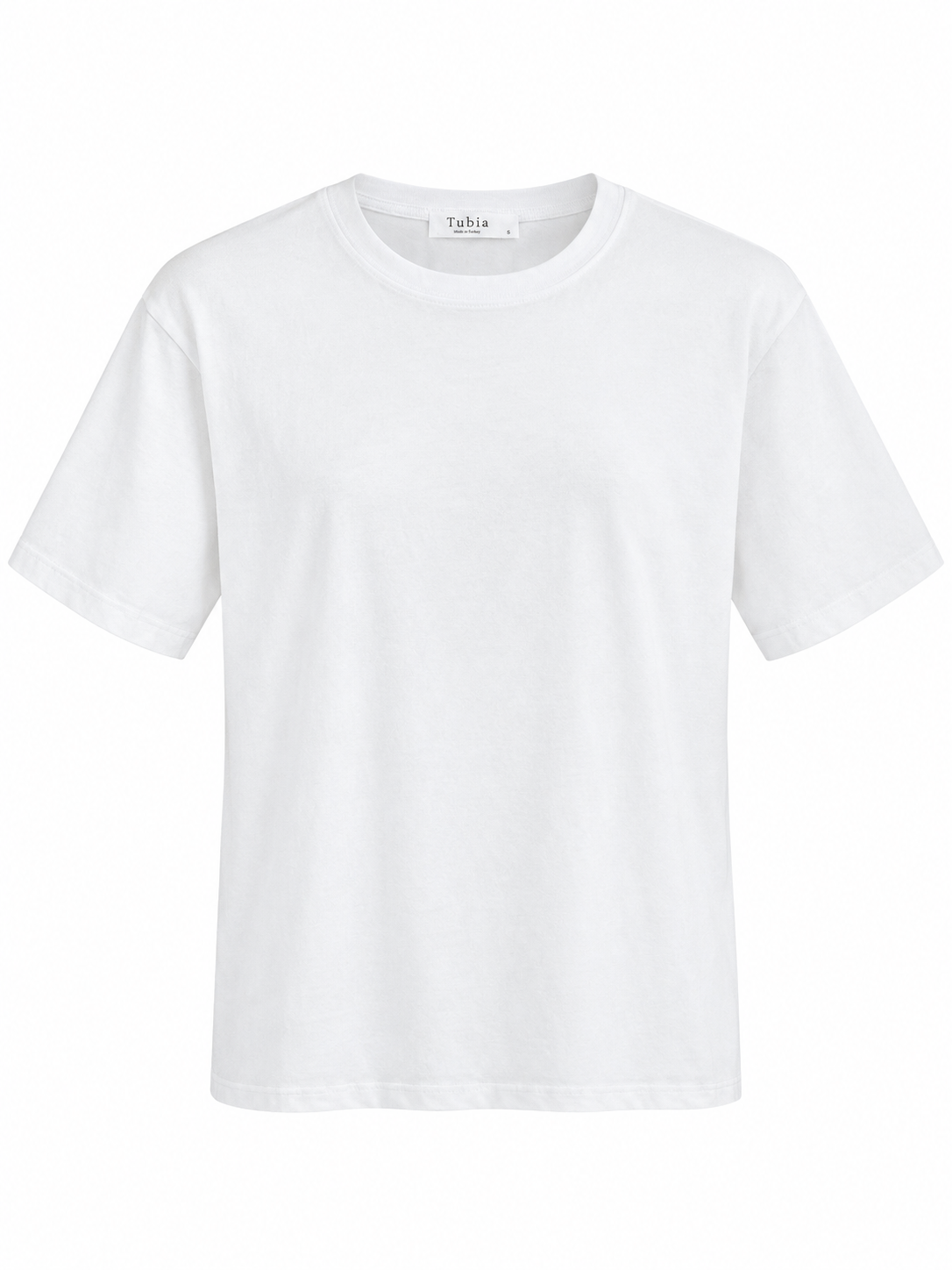 Kadın Beyaz Basic Kısa Kollu T-shirt