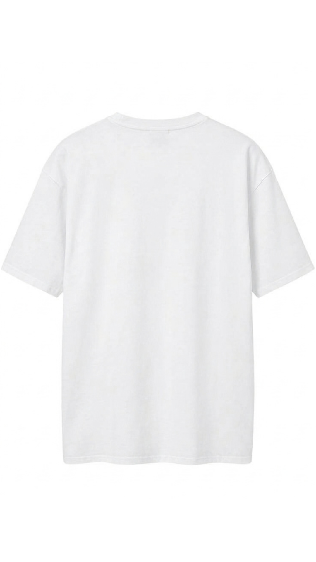 Kadın Beyaz Kısa Kollu Oversize Basic T-shirt