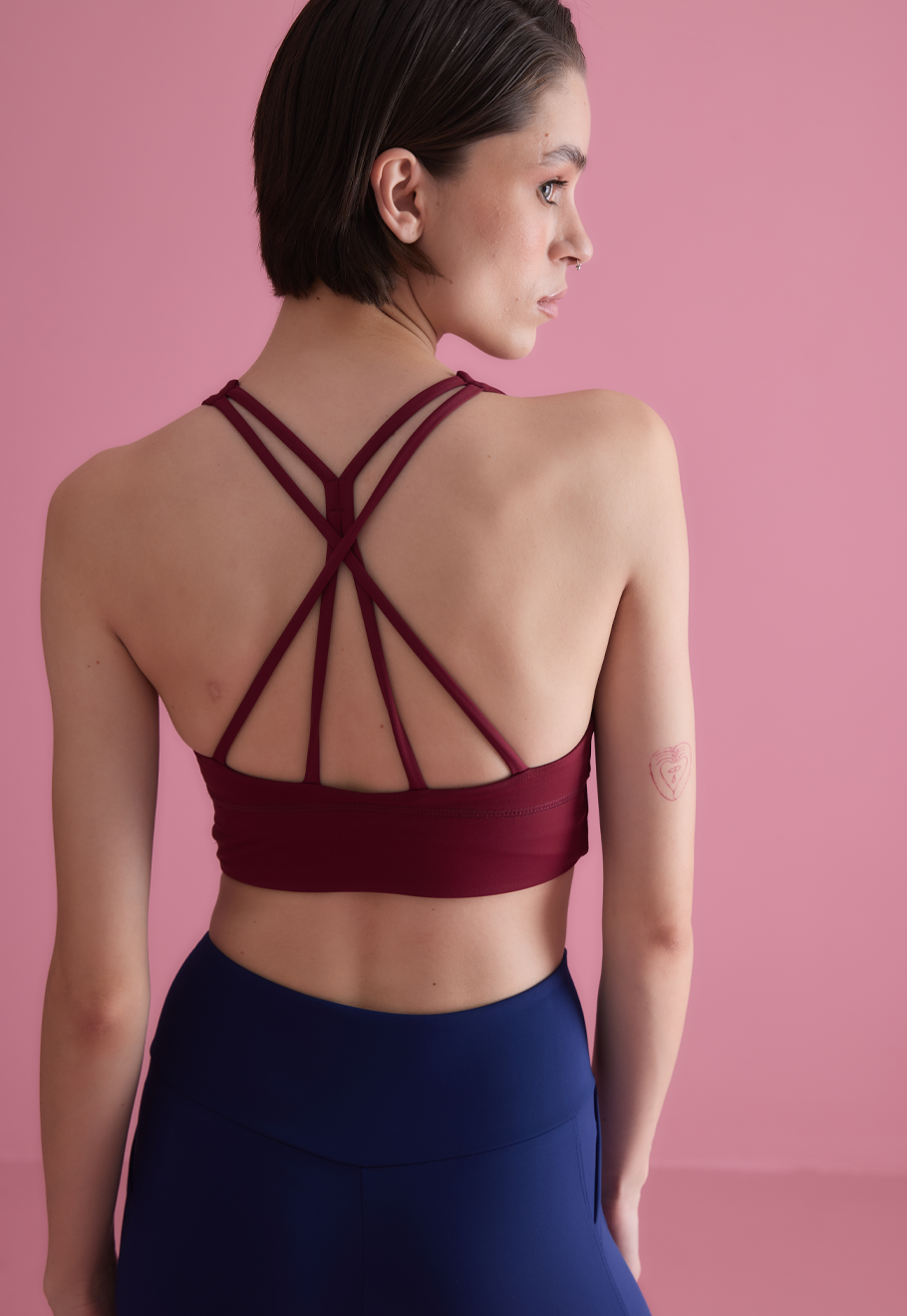 Kadın Bordo Renk Sırt Detaylı Bluz