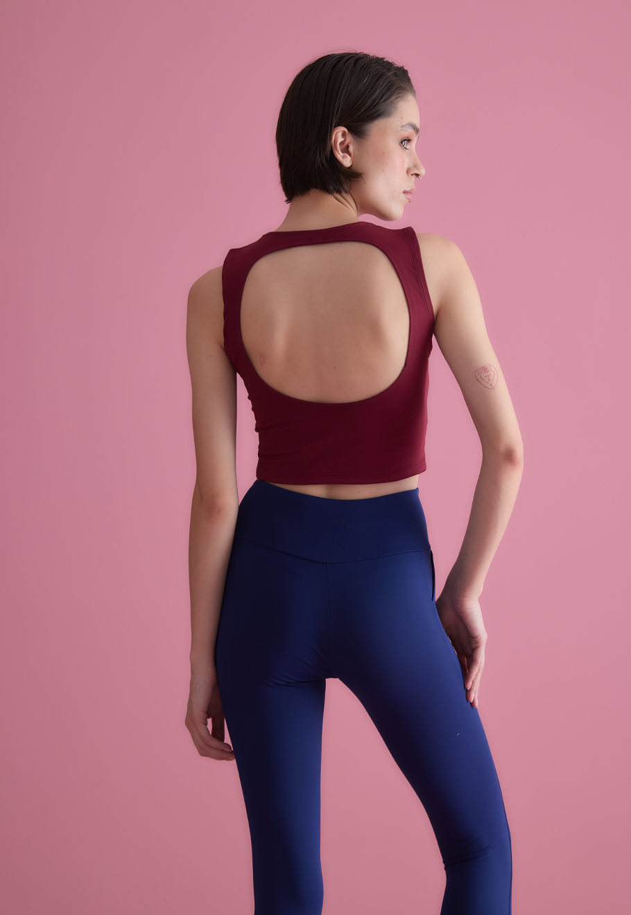 Kadın Bordo Renk Sırtı Detaylı Bluz