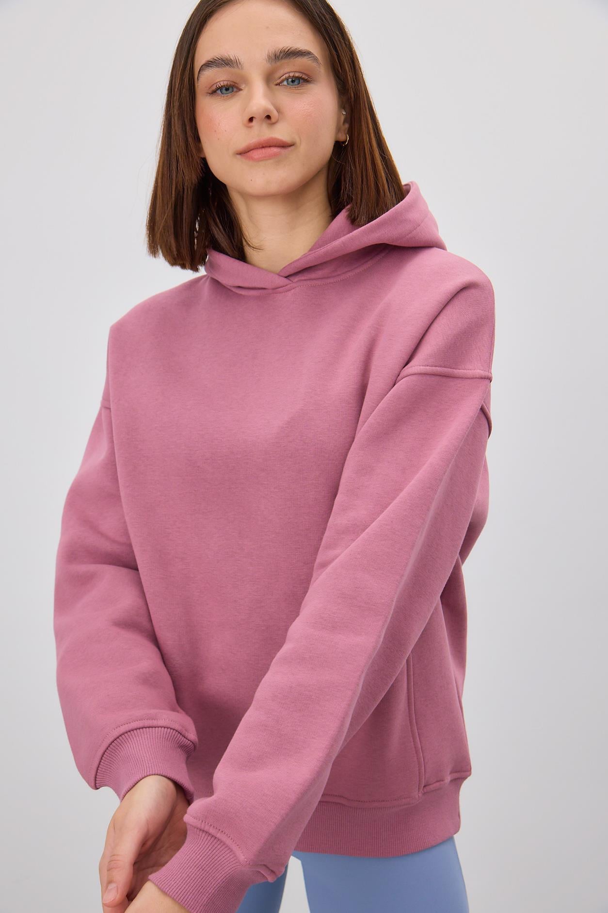 Kadın Çiçek Baskılı Leylak Sweatshirt