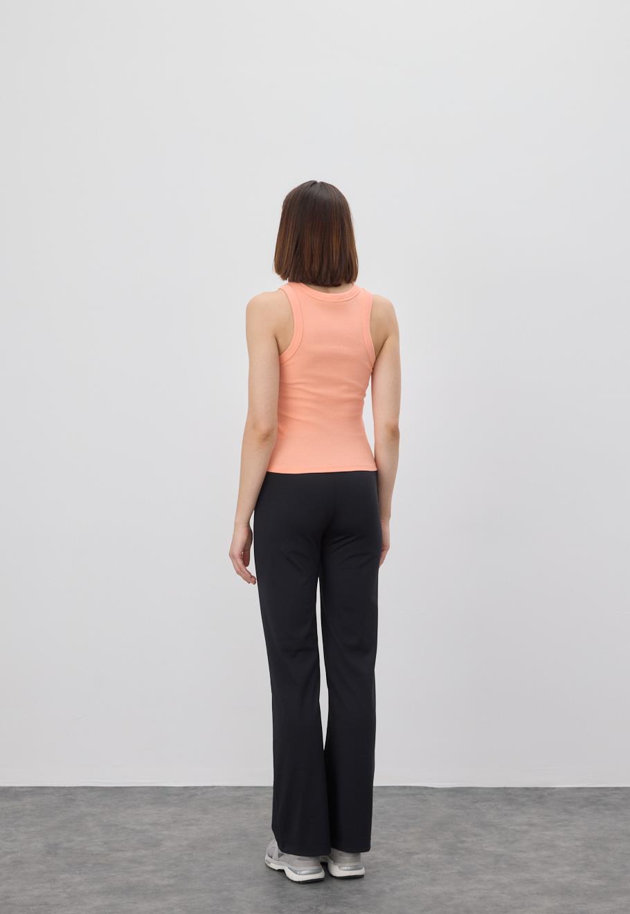 Kadın Sıfır Kol Peach Pink Bluz