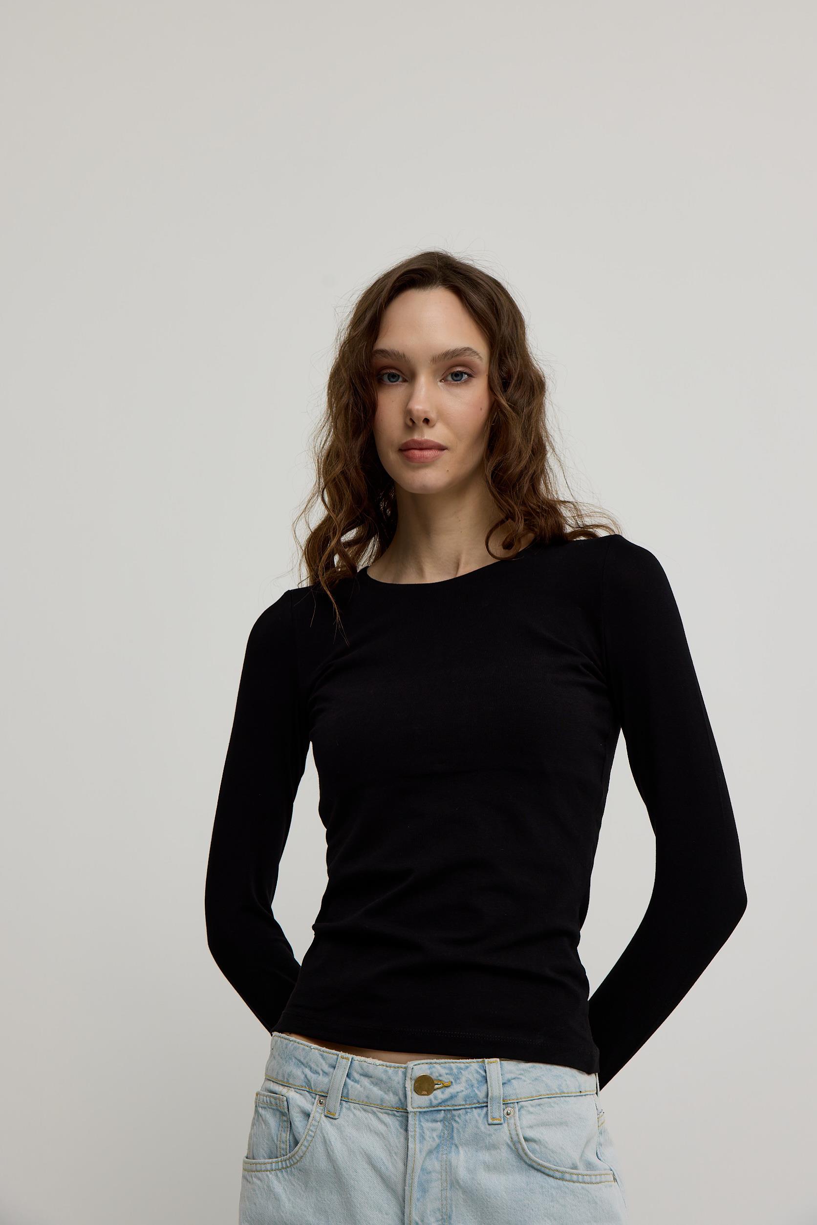 Kadın Siyah Basic Uzun Kollu Body