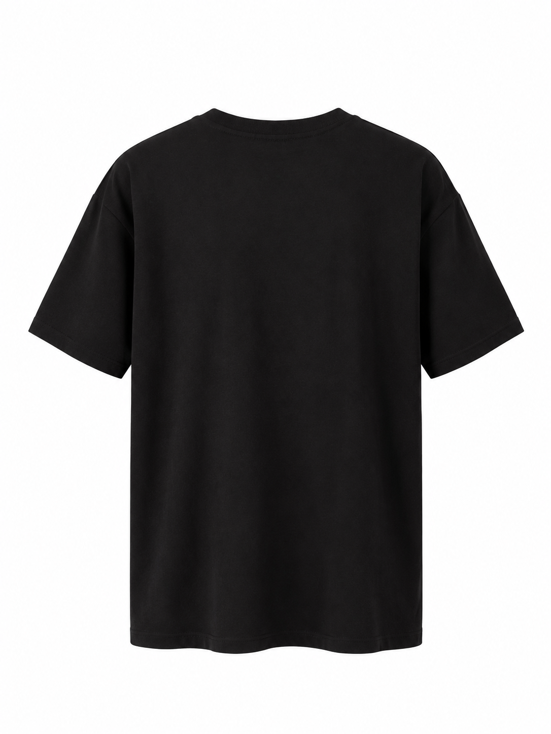 Kadın Siyah Kısa Kollu Oversize Basic T-shirt
