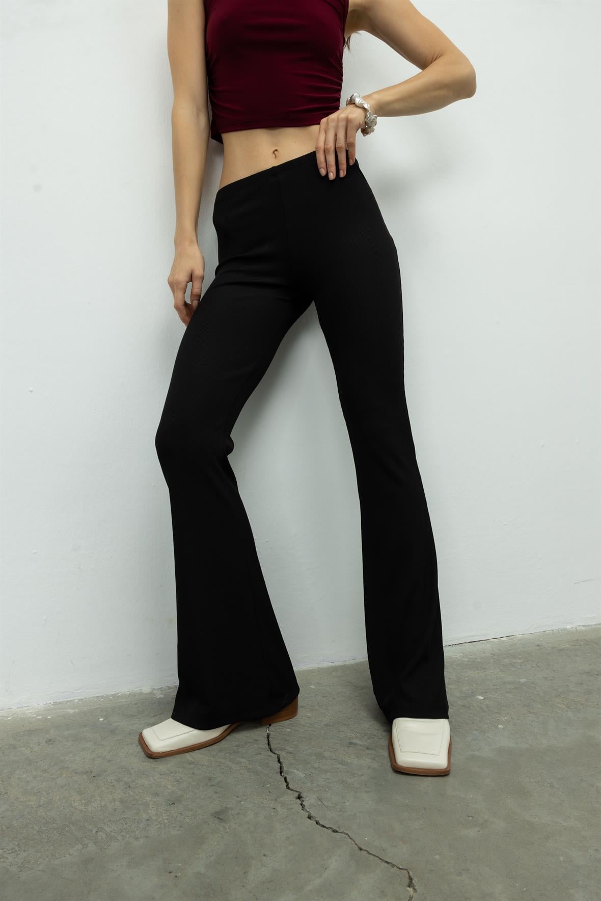 Kaşkorse İspanyol Paça Cepsiz Pantolon