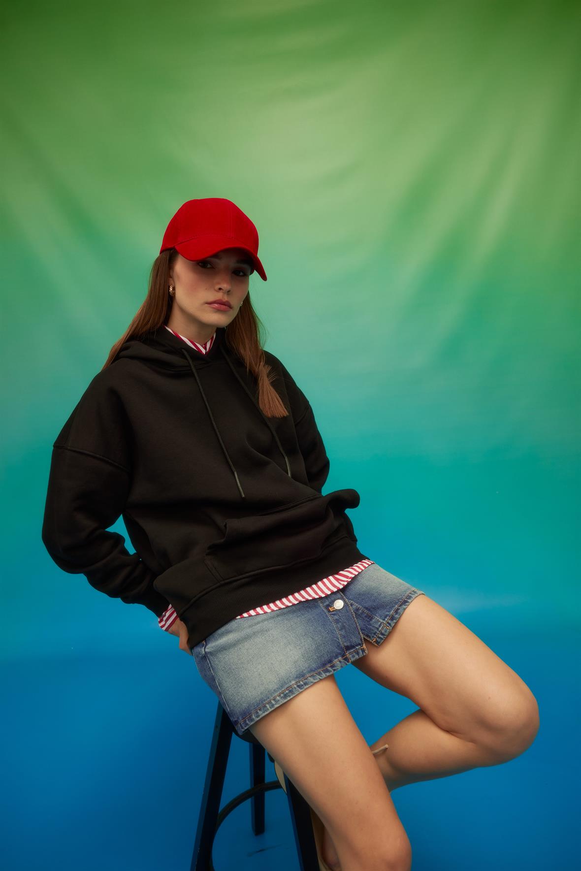 Oversize Kapüşonlu Sweatshirt