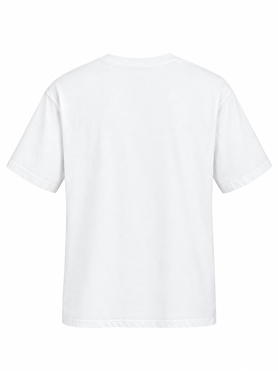 Kadın Beyaz Basic Kısa Kollu T-shirt