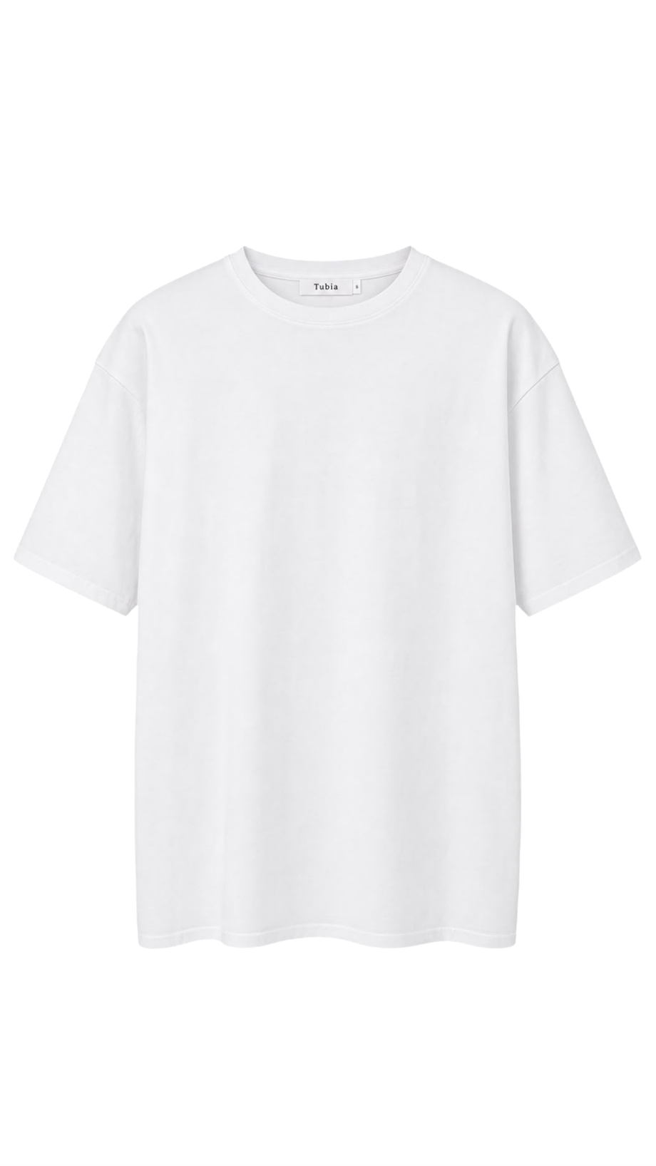 Kadın Beyaz Kısa Kollu Oversize Basic T-shirt