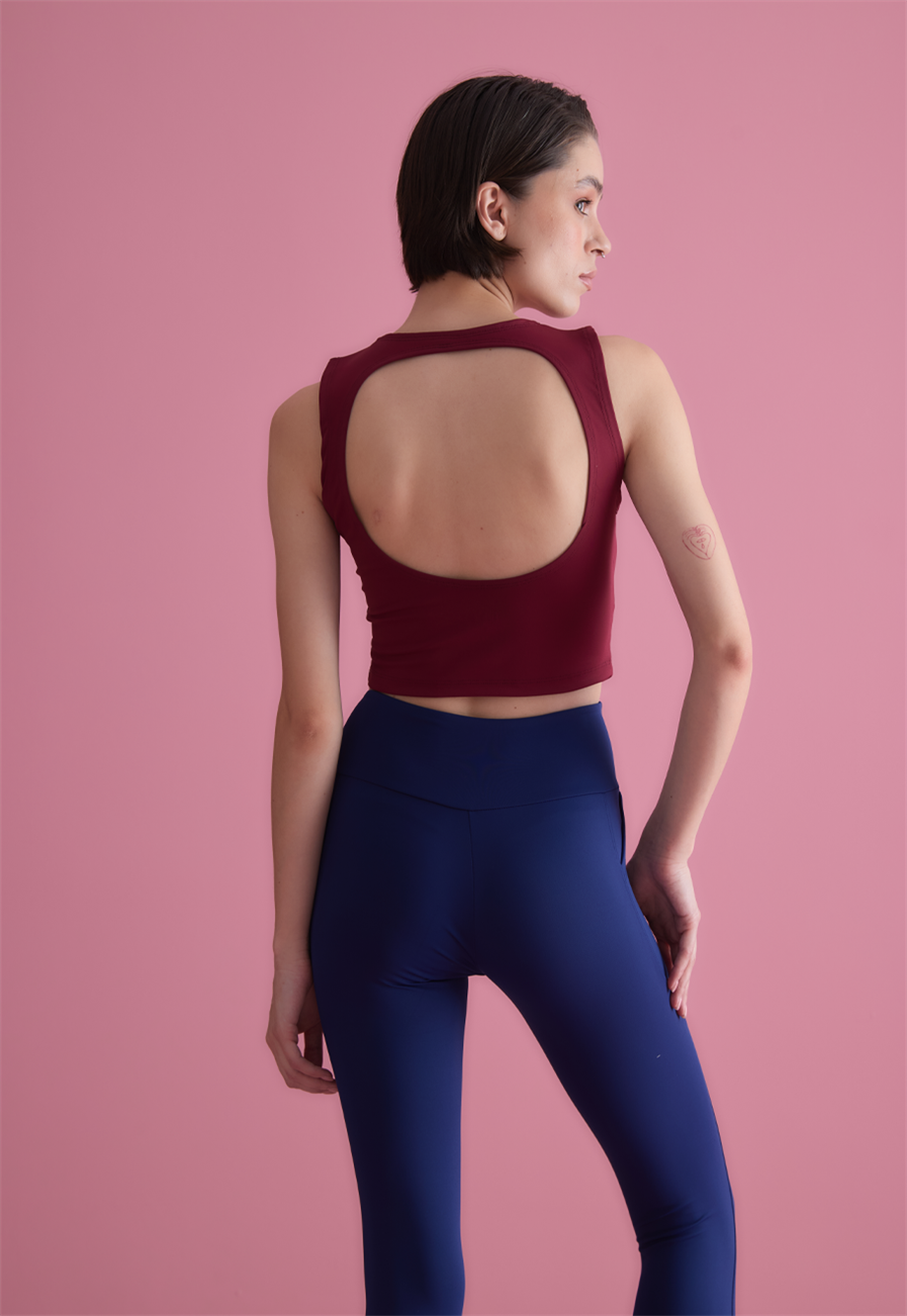 Kadın Bordo Renk Sırtı Detaylı Bluz