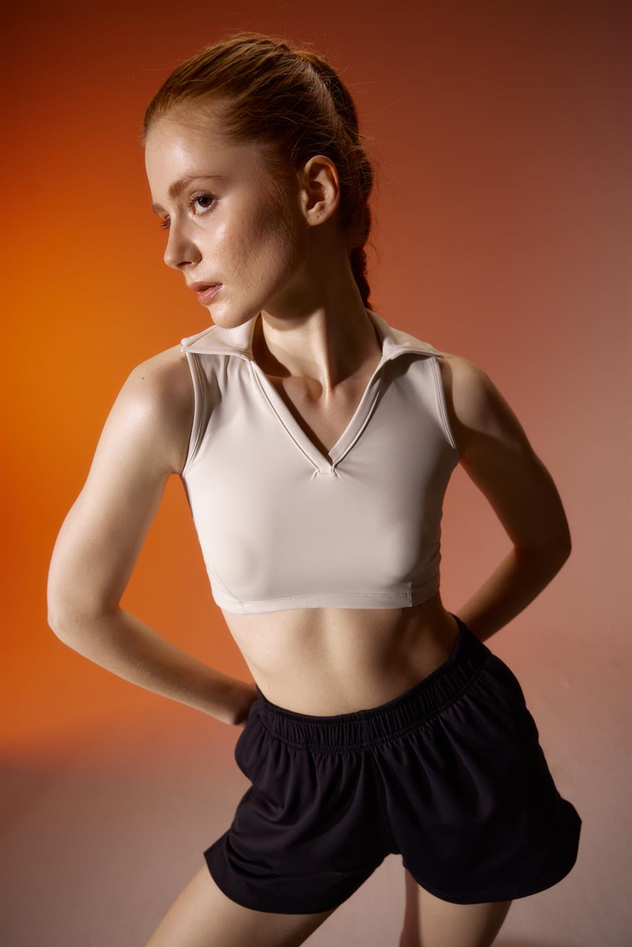 Kadın Kısa Kollu Spor Polo T-Shirt
