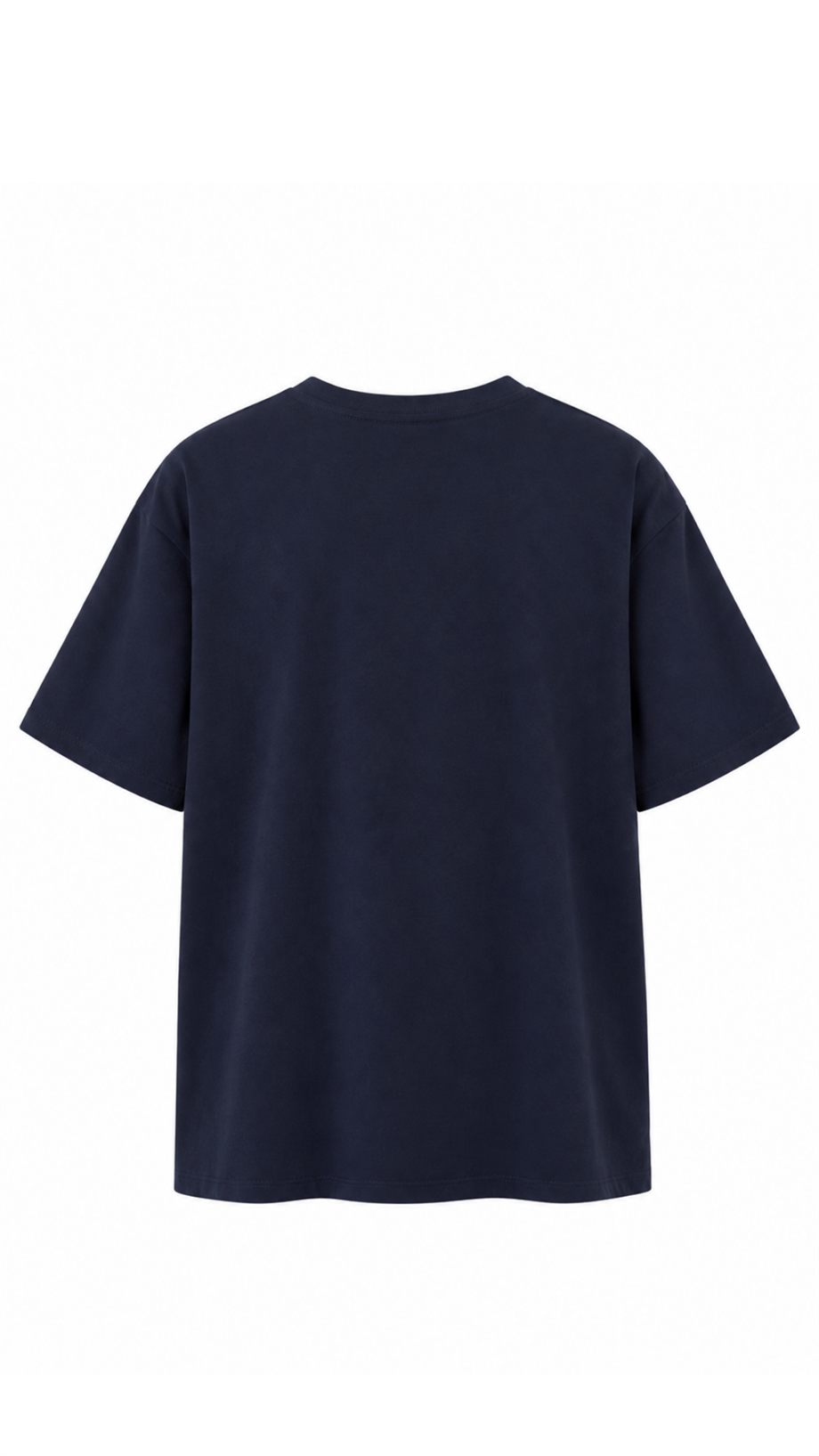 Kadın Lacivert Kısa Kollu Oversize Basic T-shirt