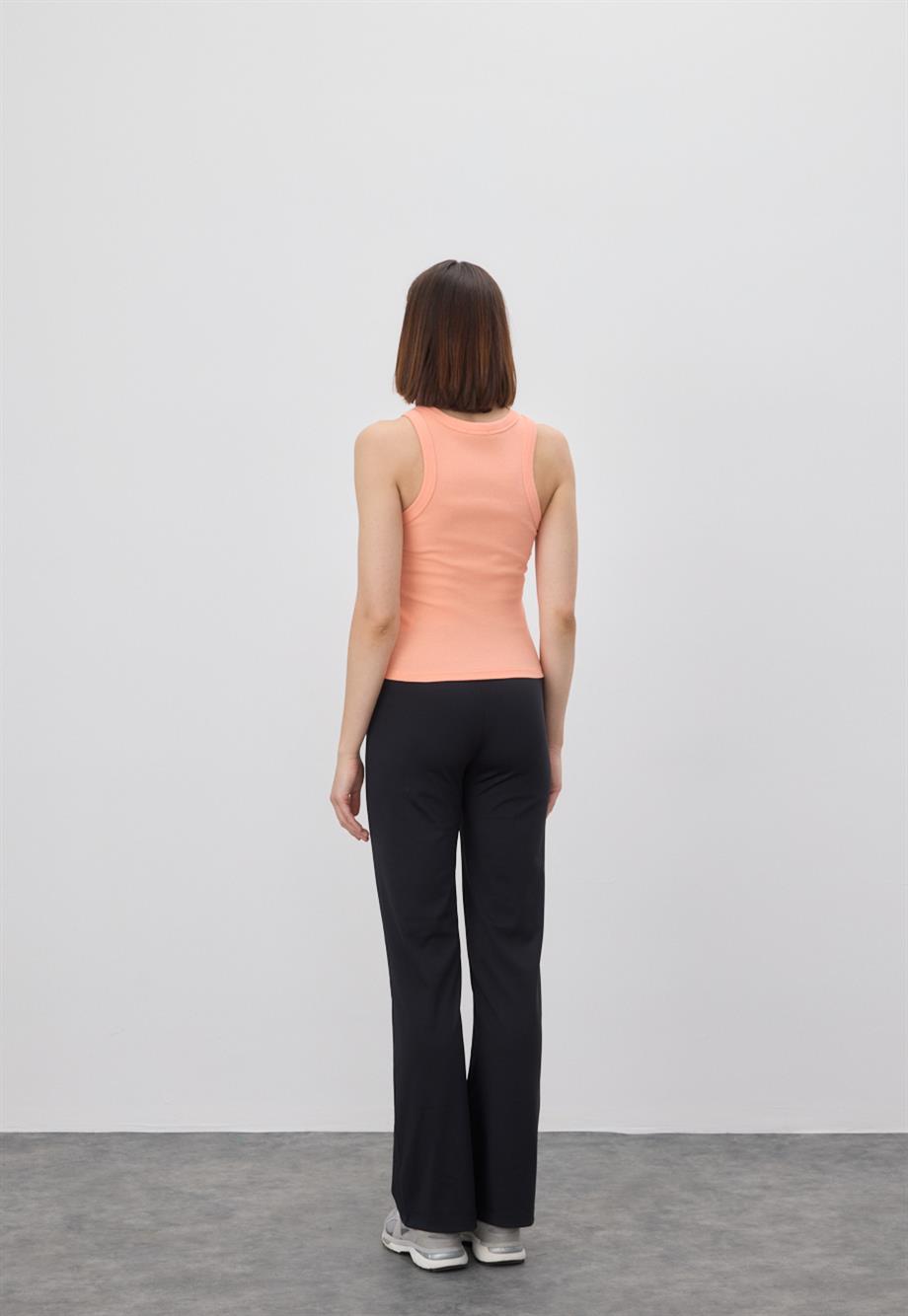 Kadın Sıfır Kol Peach Pink Bluz