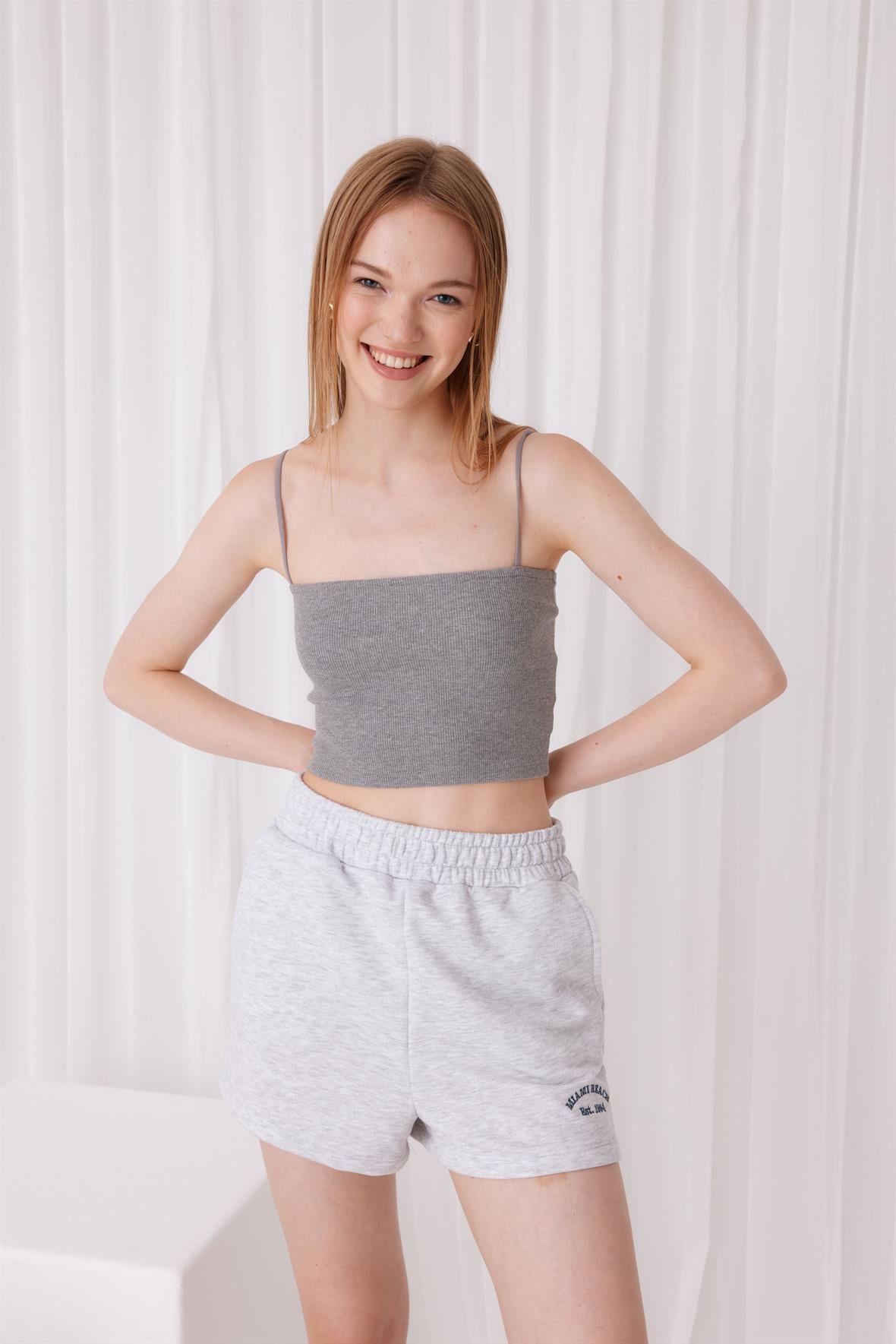 Askılı Crop Atlet Büstiyer