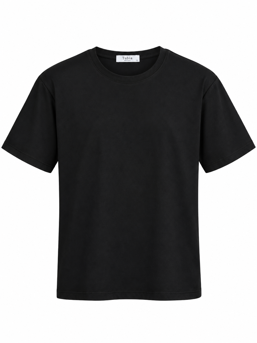 Kadın Siyah Basic Kısa Kollu T-shirt