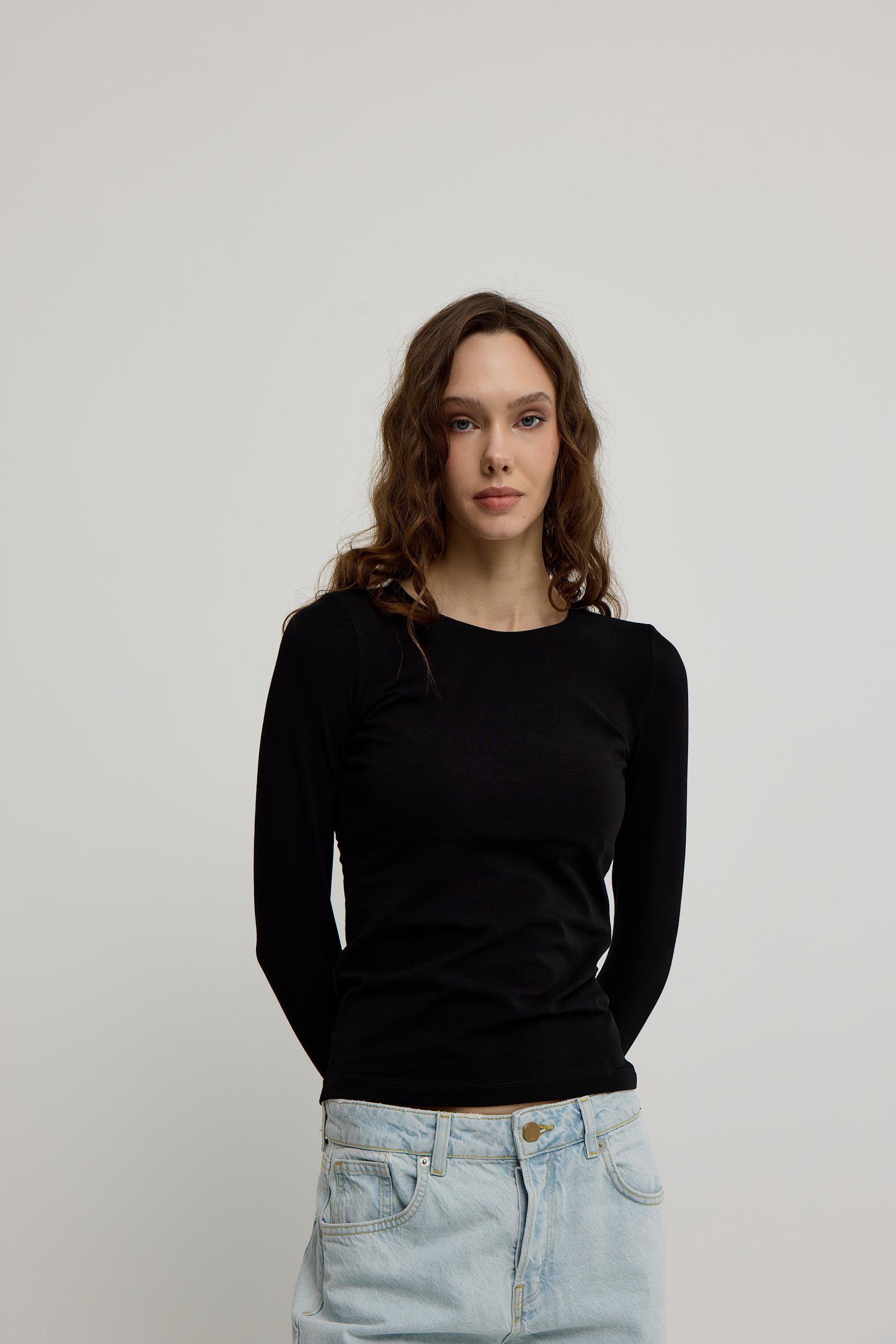 Kadın Siyah Basic Uzun Kollu Body