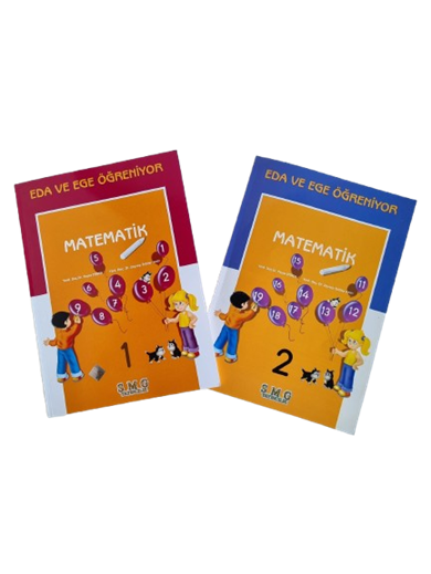 Eda ve Ege Matematik 1(112 sayfa)-Matematik 2 (64 sayfa) 2li Matematik seti Okul öncesi etkinlik ve matematik seti