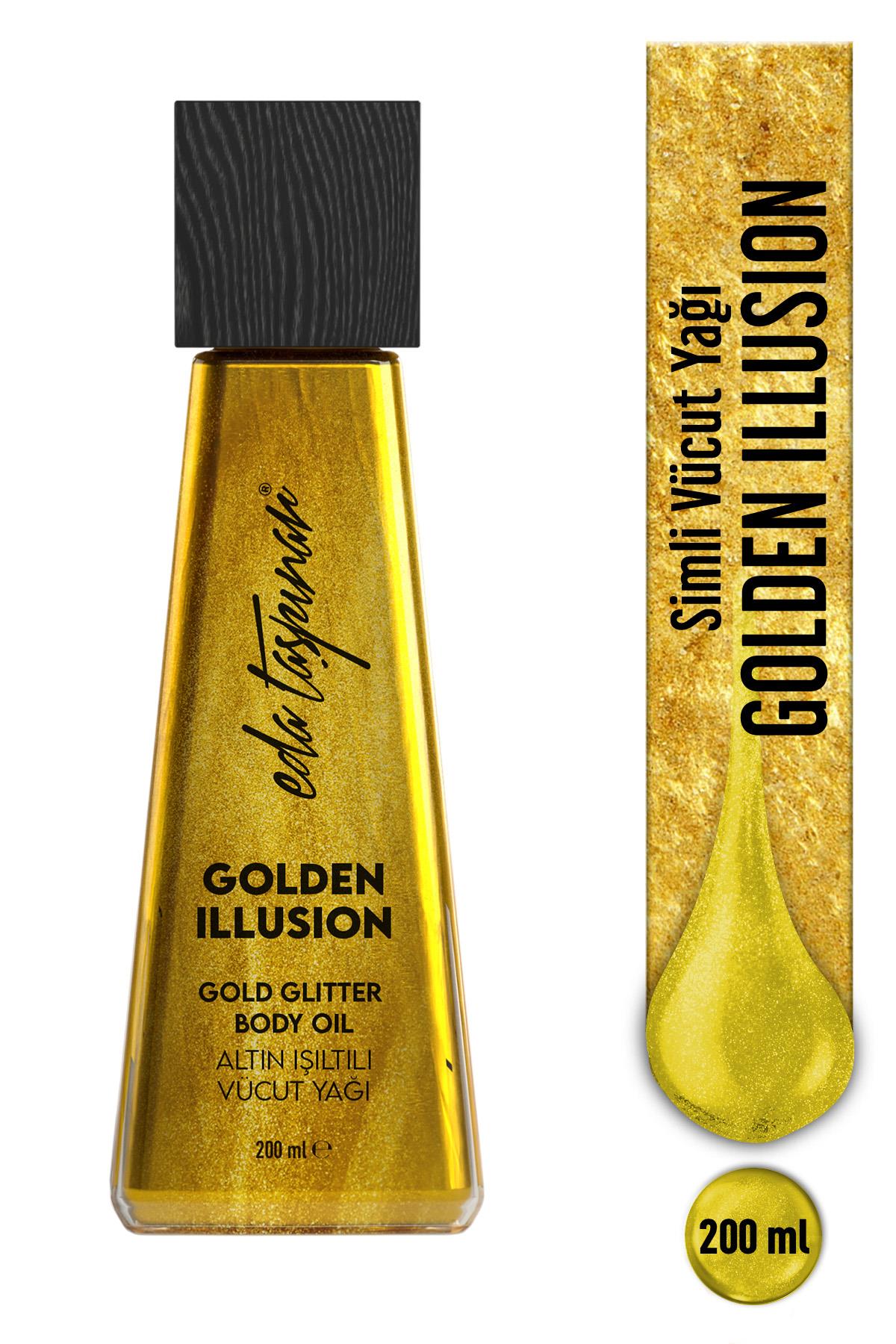 Simli Vücut Yağı Golden Illusion - 200 ml 