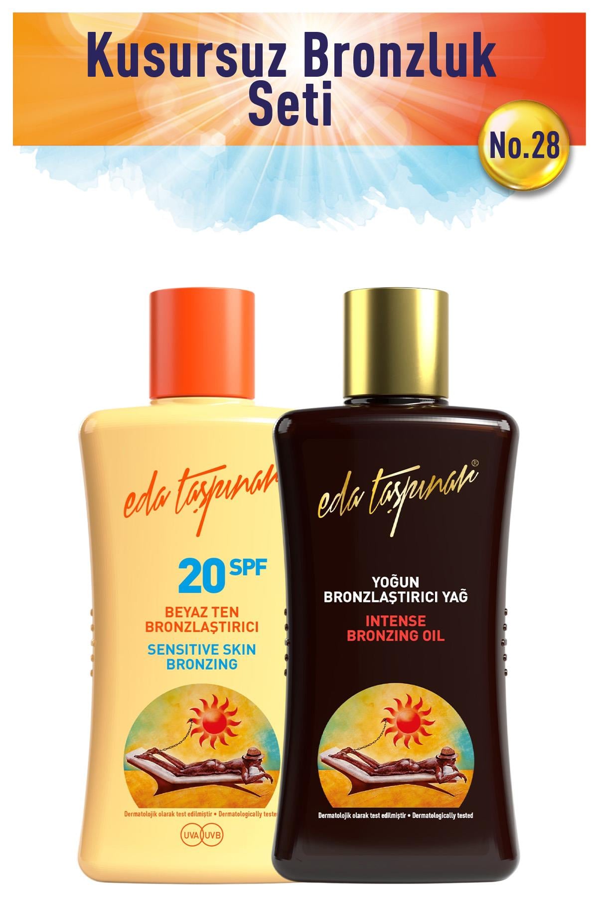 Yoğun Bronzlaştırıcı Yağ 200ml + Beyaz Ten Bronzlaştırıcı 200ml