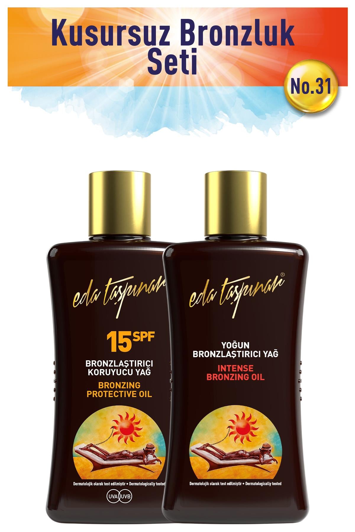 Yoğun Bronzlaştırıcı Yağ 200ml + Bronzlaştırıcı Koruyucu Yağ Spf-15 200ml