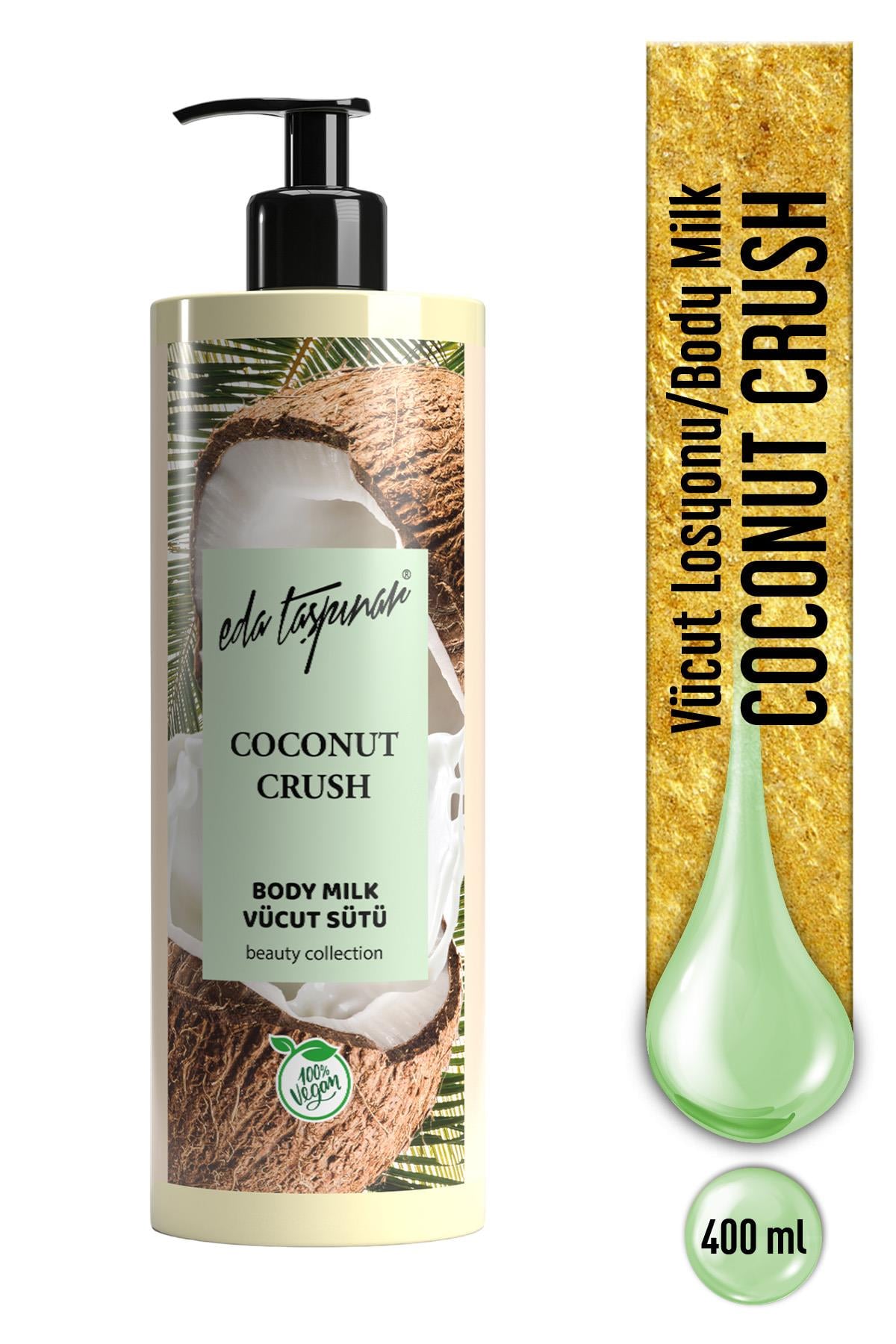 Coconut Crush Yoğun Nemlendirici Vücut Losyonu Vücut Sütü Hindistan Cevizi Doğal Yağlı, 400 ml