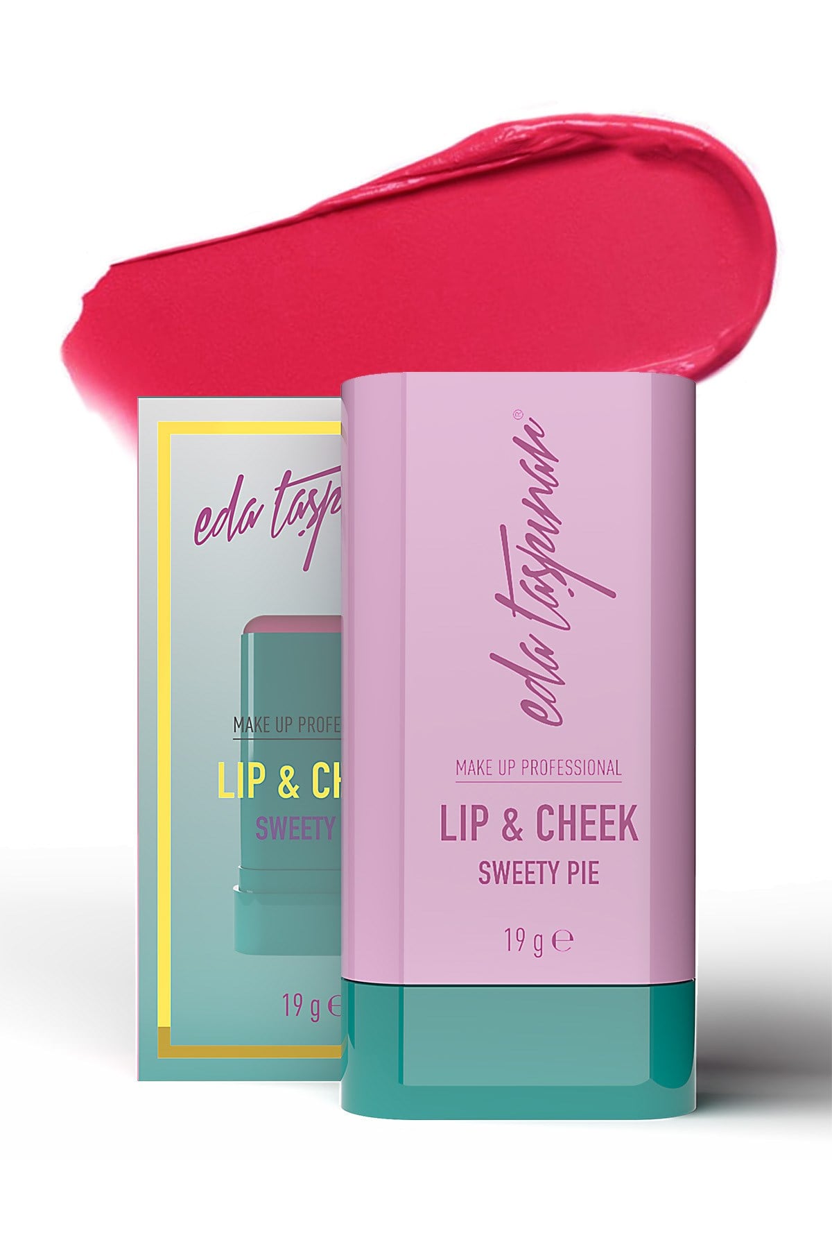 Eda Taşpınar Lip & Cheek Cream Blush Stick Sweety Pie – Tatlı Pembe Ton & Doğal Görünüm