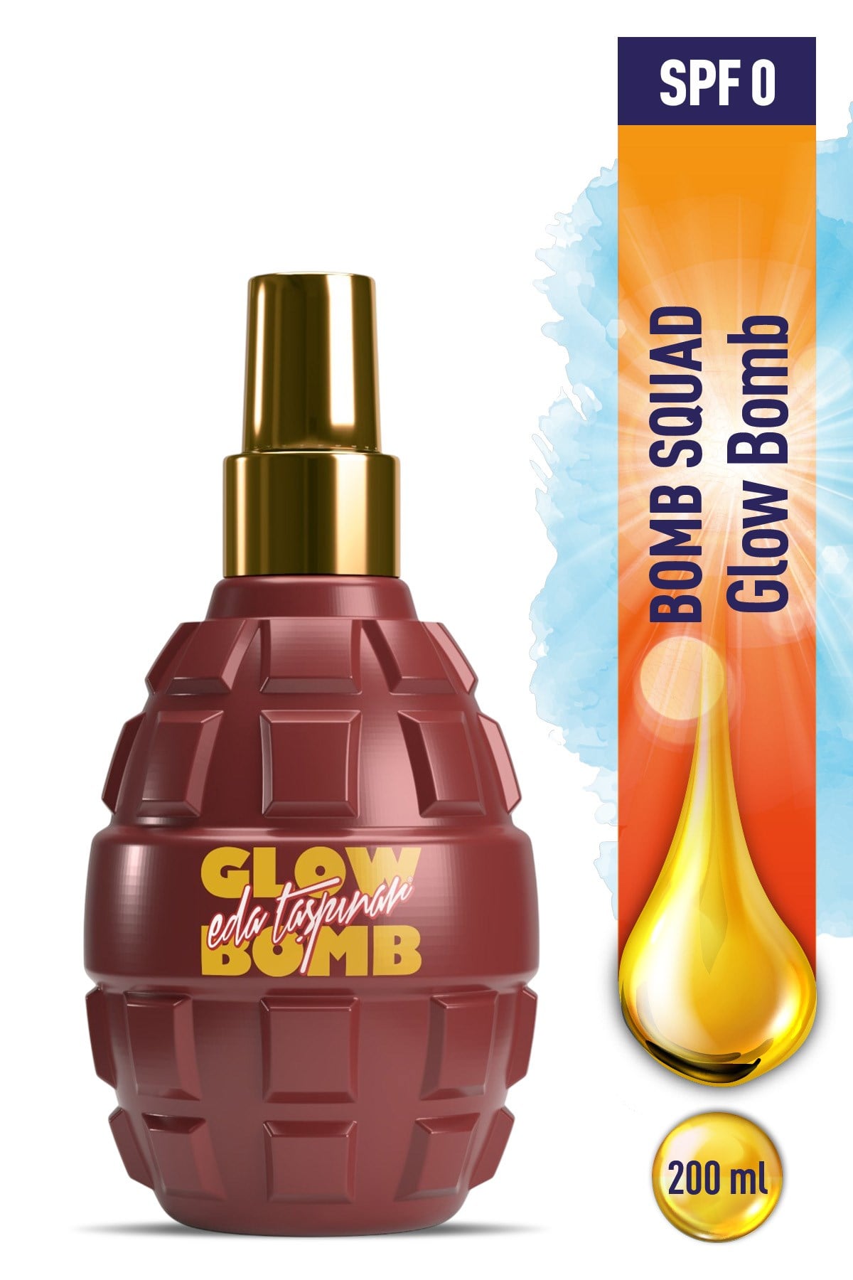 Eda Taşpınar St. Tropez Glitter Bronzing Bomb Işıltılı Bronzlaştırıcı Güneş Yağı SPF 0 – Parlak & Yoğun Bronz Görünüm 200 ml