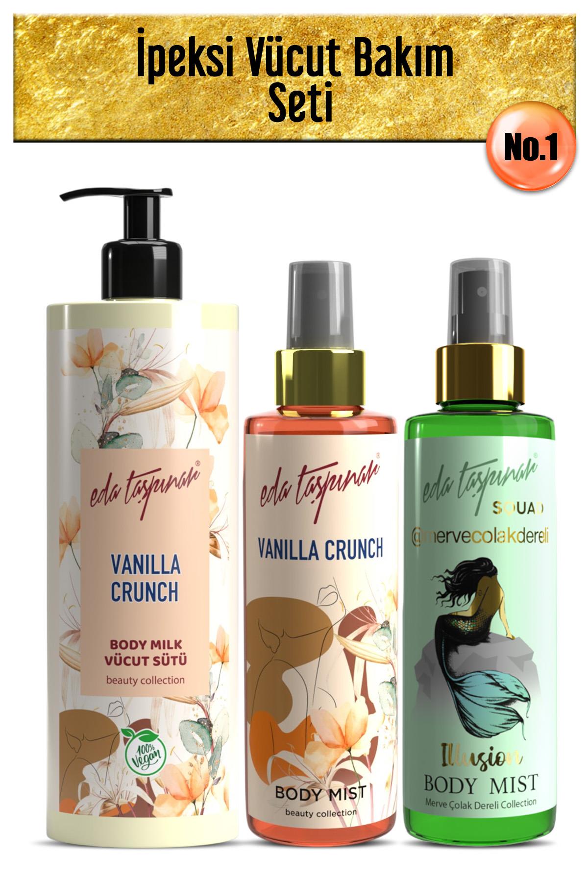 Ipeksi Vücut Bakım Seti No.1:Vanilla Crunch Vanilya Vücut Sütü Merve (EGX62-EGX84-EGX74)