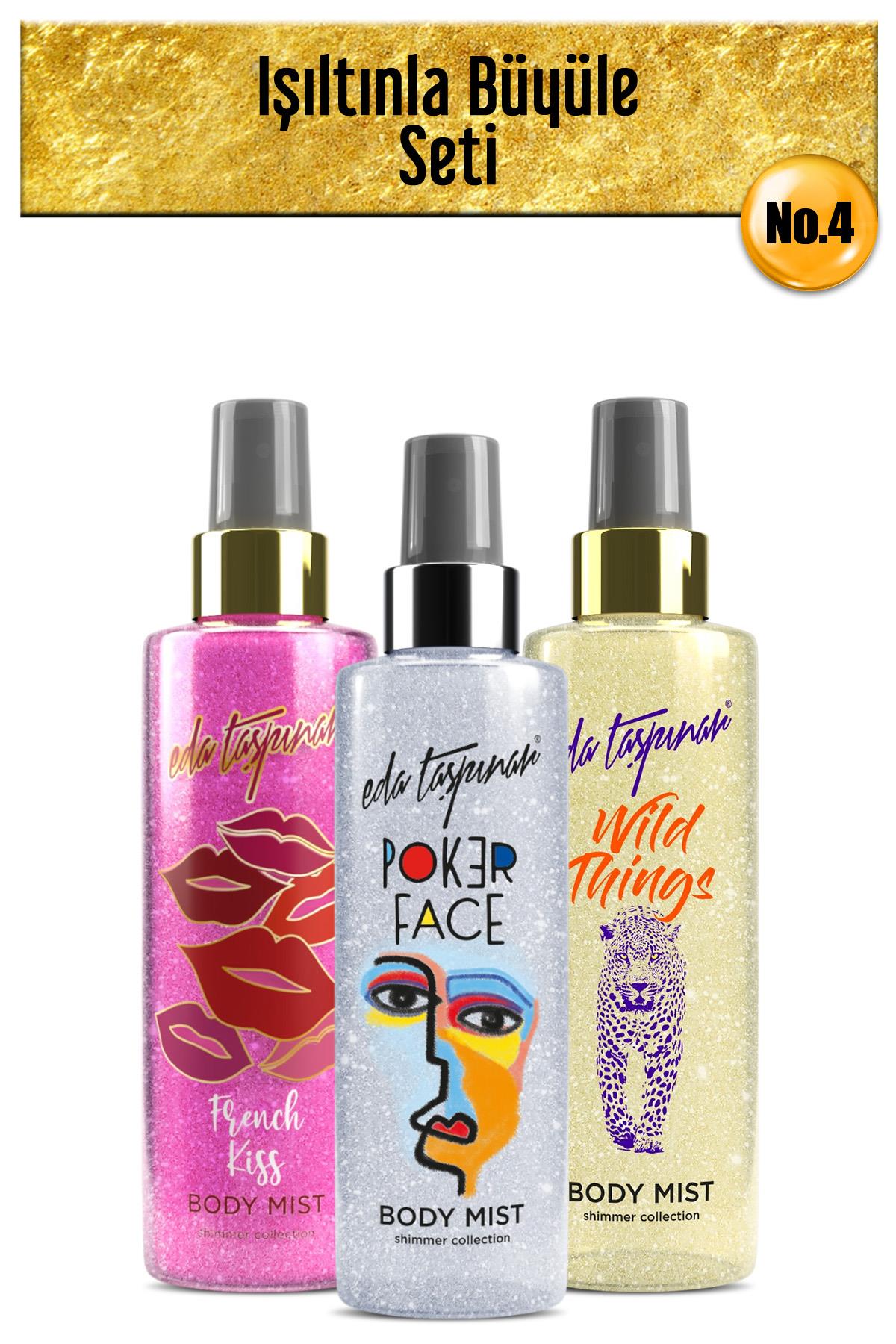 Işıltınla Büyüle Seti.no.4 French Kiss & Wild Things & Poker Face Simli Body Mist 200 Ml.