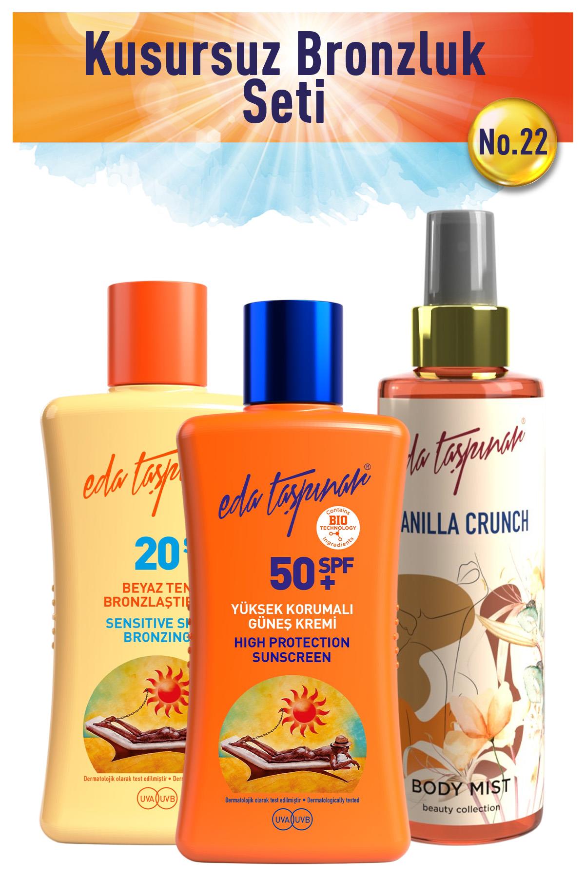 Kusursuz Bronzluk Seti no.22 BeyazT+Spf50+VanilyaMist 