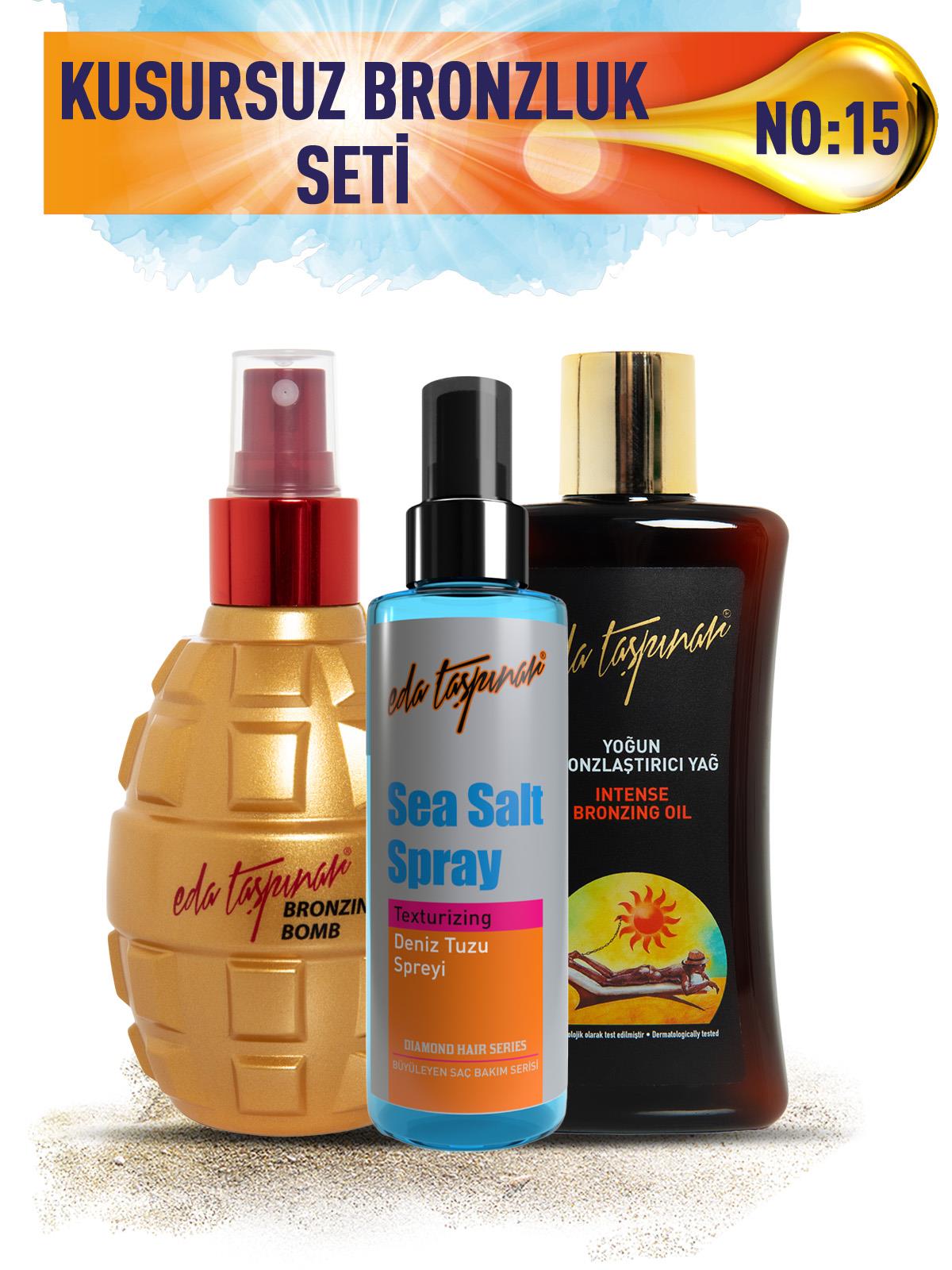 Kusursuz Bronzluk Seti No:15 Bronzing Bomb & Yoğun bronzlaştırıcı SPF0 & Sea Salt Saç Spreyi