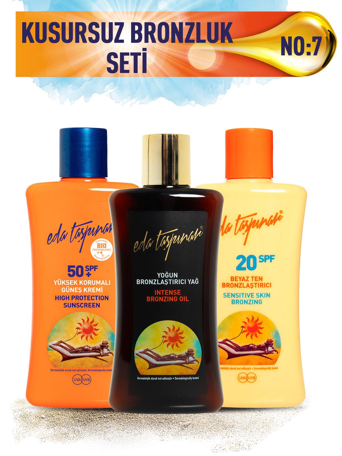 Kusursuz Bronzluk Seti No:7 Yoğun Bronzlaştırıcı SPF0 & Beyaz Ten SPF20 & Krouyucu Spf50+