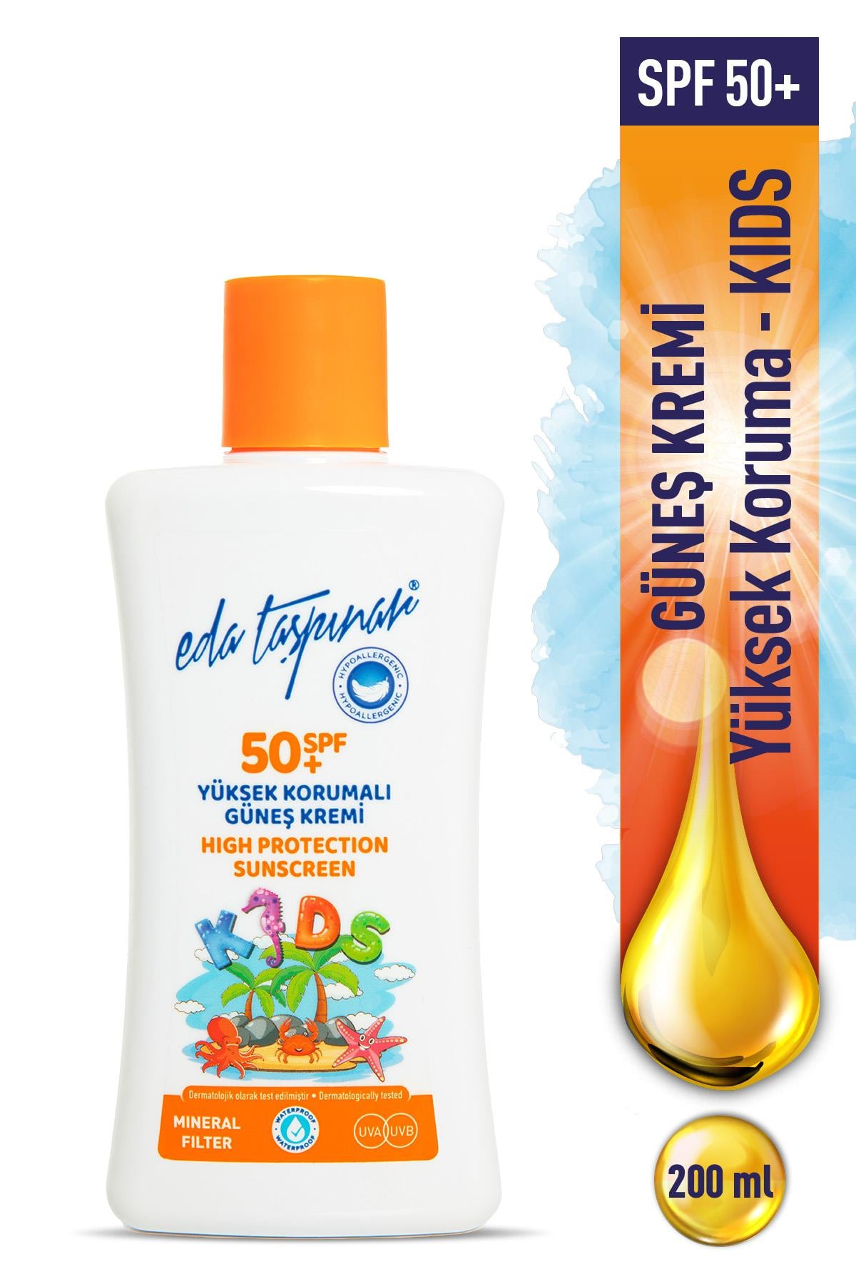 Mineral Filtreli Yüksek Korumalı Güneş Kremi Spf 50 Kids -200ml 