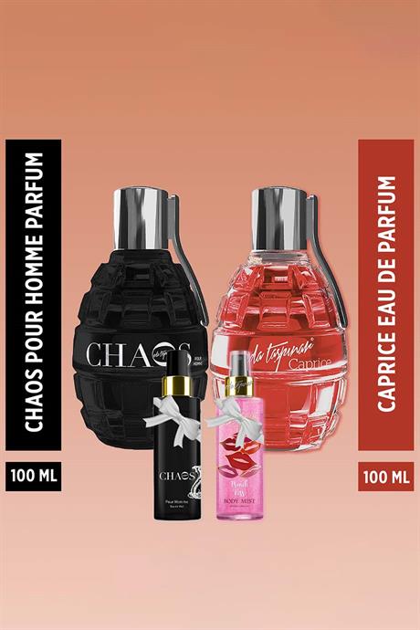 Eda Taşpınar For Lovers Chaos Pour Homme & Caprice Eau De Parfum (2 x 100 ml)