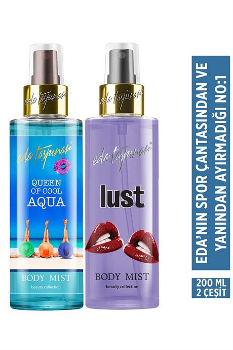 Lust & Queen Of Cool Aqua Body Mist (200 ml X 2 Çeşit)