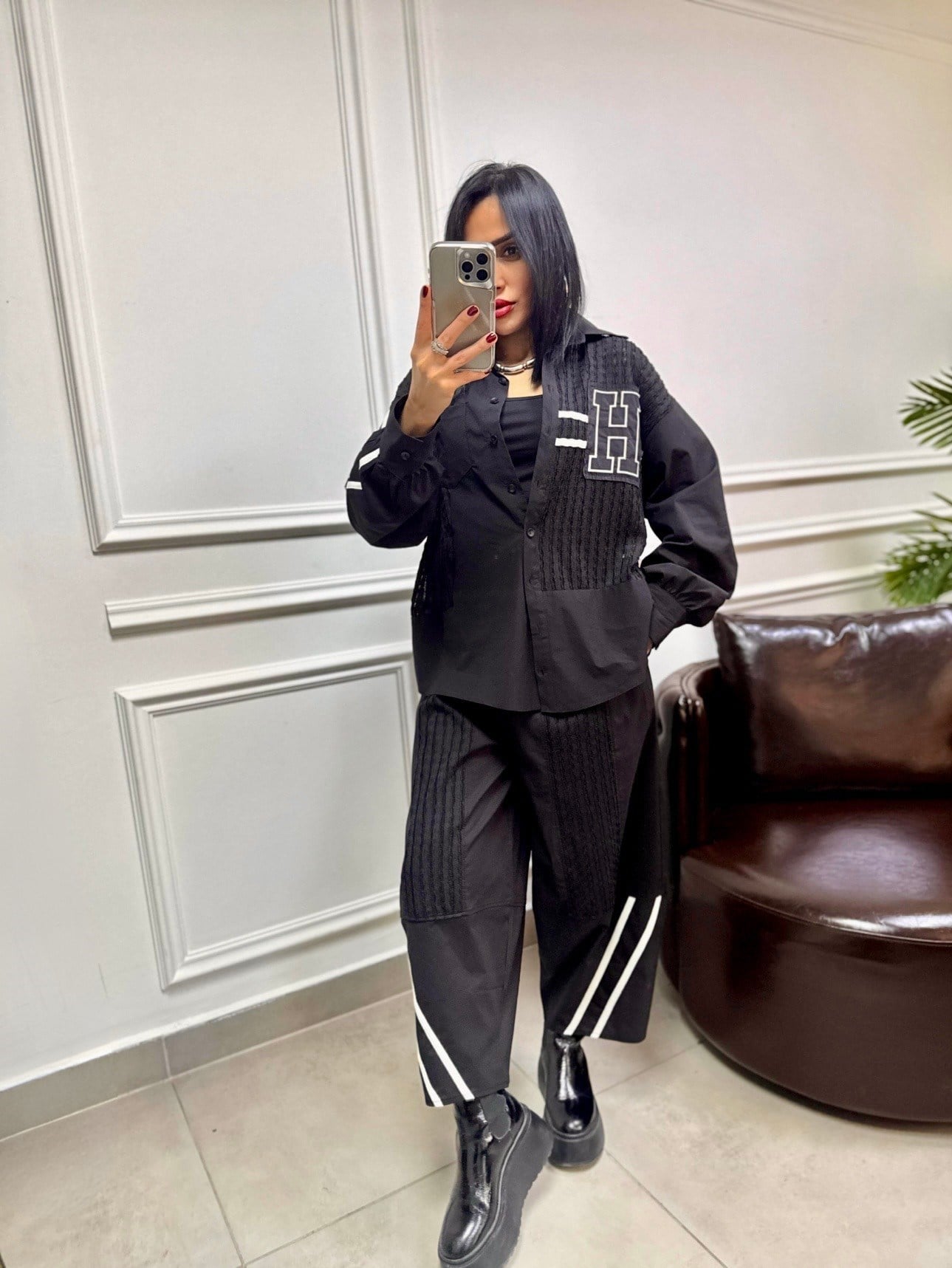 H4 Krafon Tasarımlı Pantolon