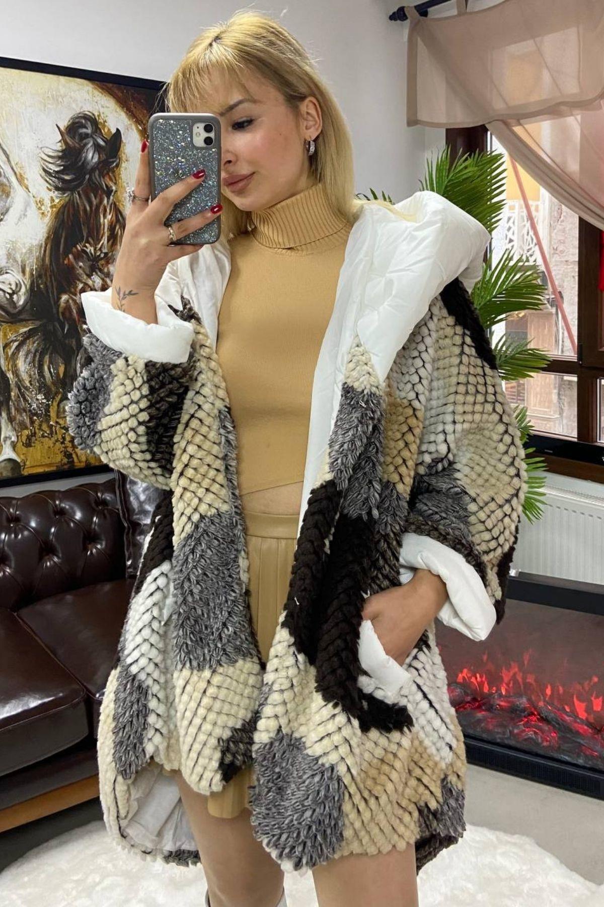 H4 Oversize Hırka Kahve 