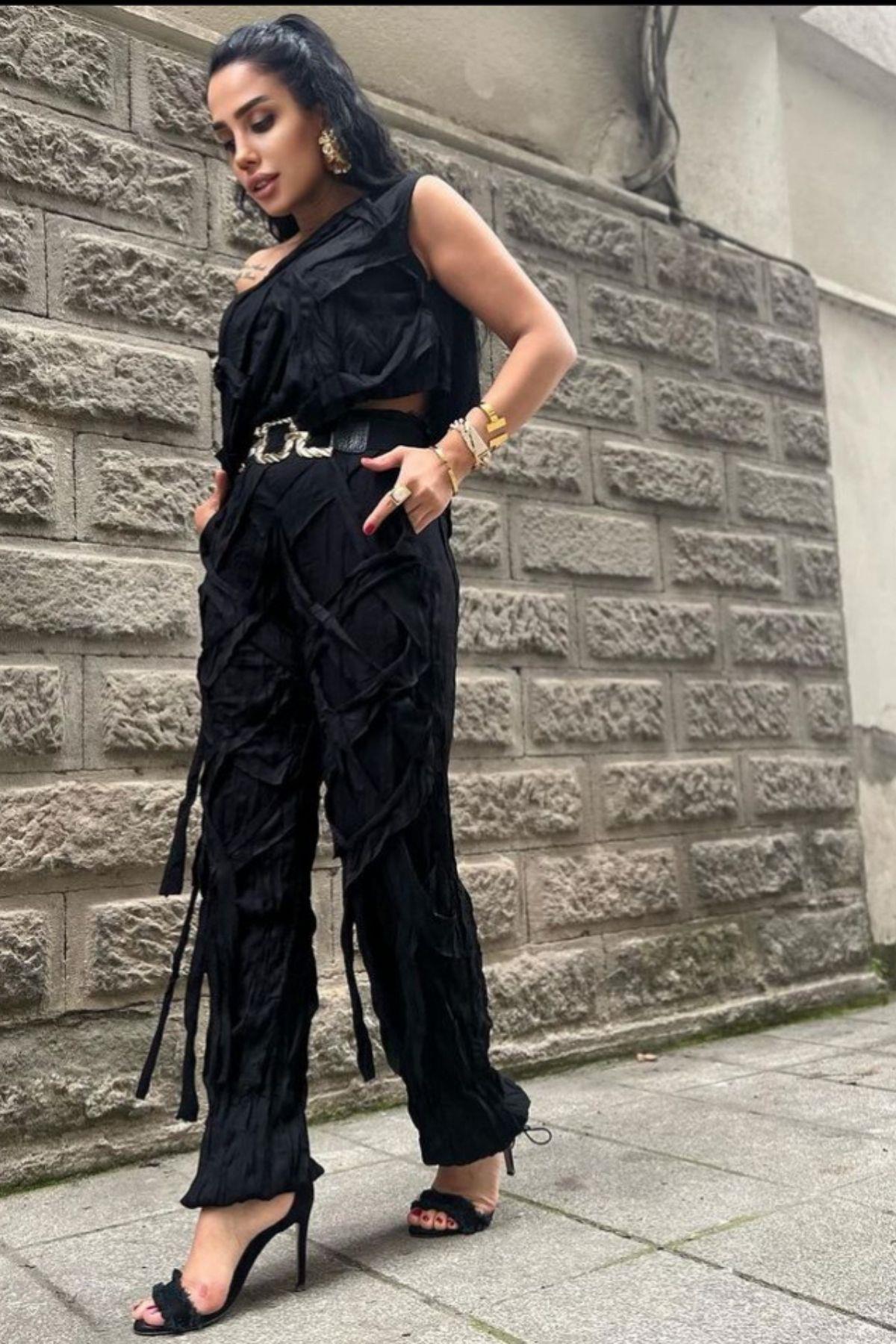 H4 Style Saçaklı Pantolon