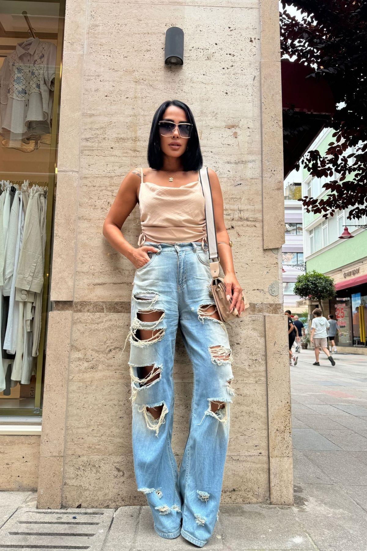 H4 Tasarım Denim Pantolon 