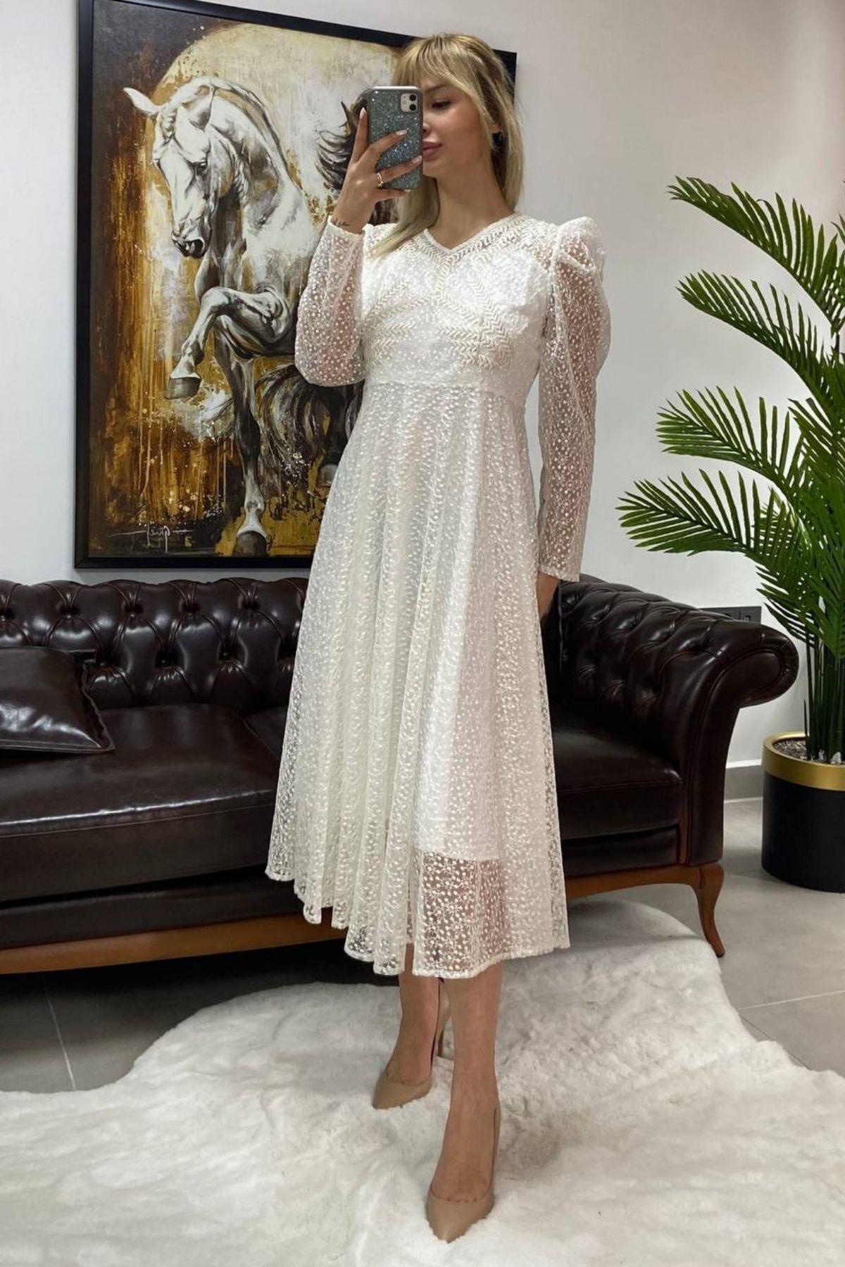 İthal Gelinlik Model Elbise