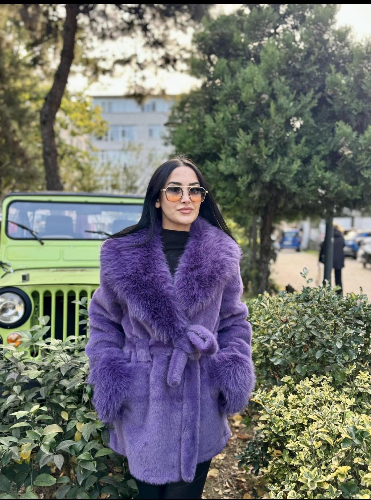 İthal Kürklü Kısa Kaban