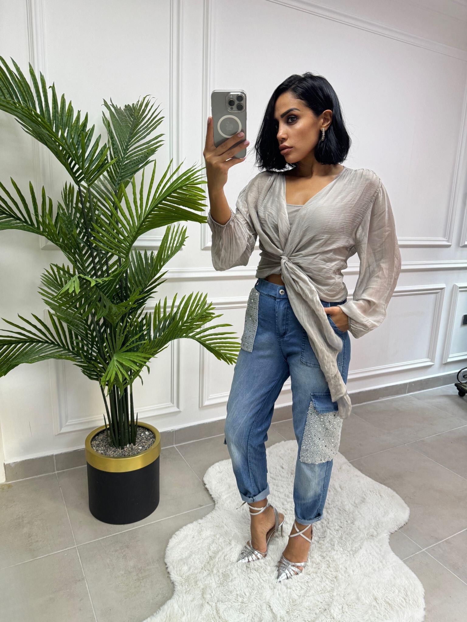 İthal Pullu Cepli Pantolon