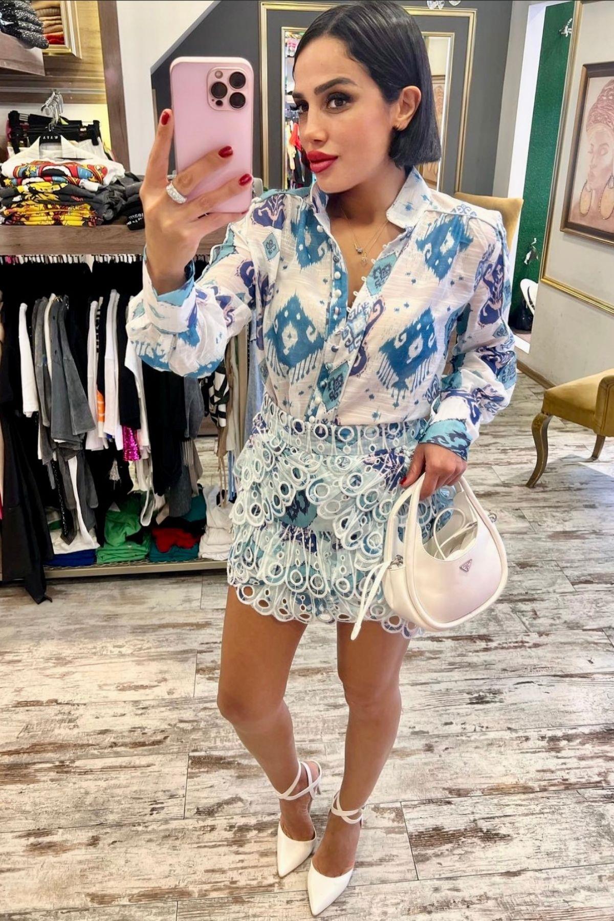 İthal Şortlu Keten Takım