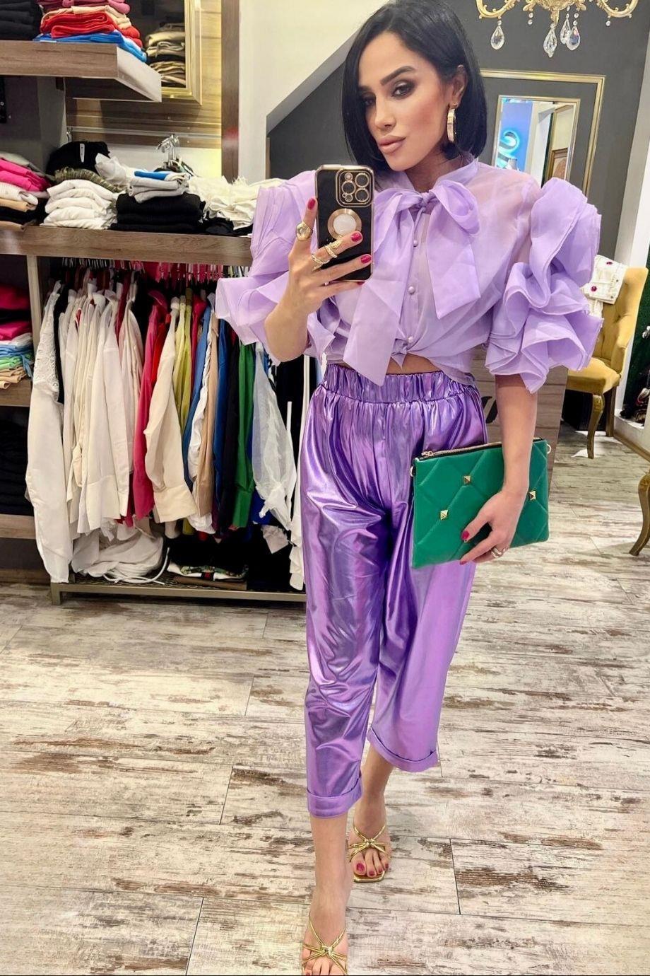 İthal Tasarım Tül Gömlek