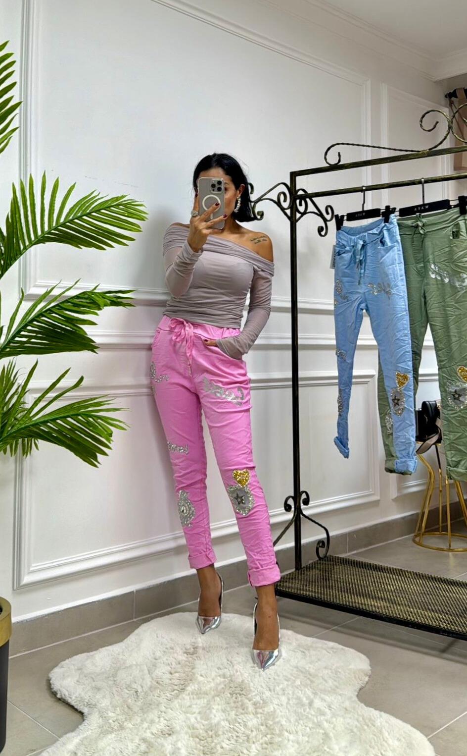 İthal Taşlı & Likralı Pant.