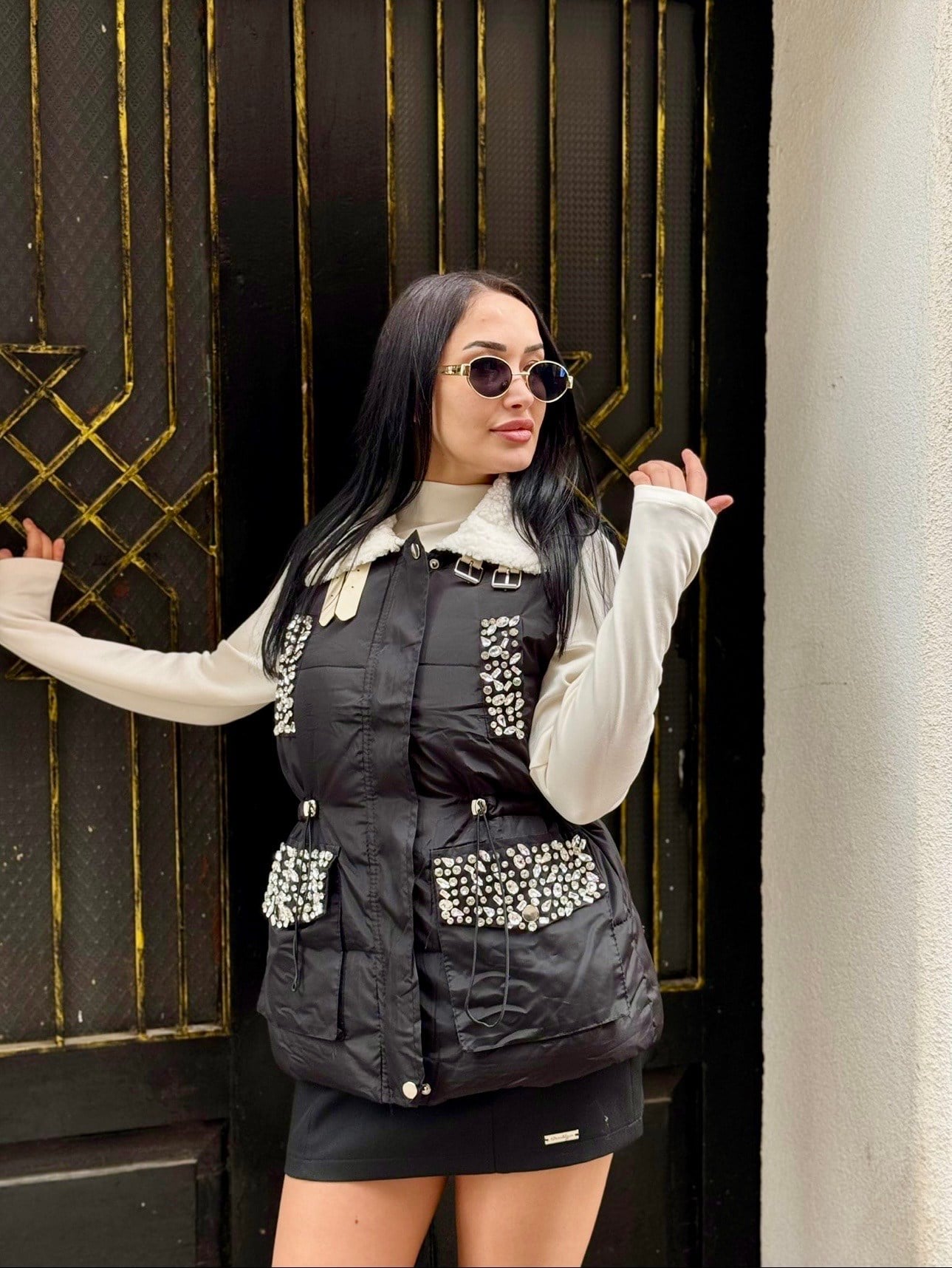 İthal Taşlı Yelek