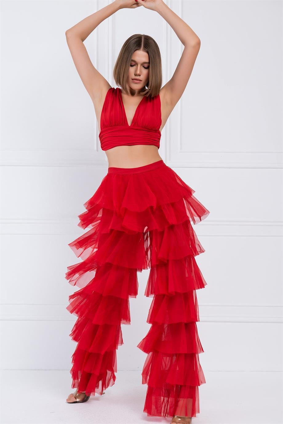 Katmanlı Tül Pantolon