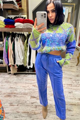 İthal Angora Pullu Kazak