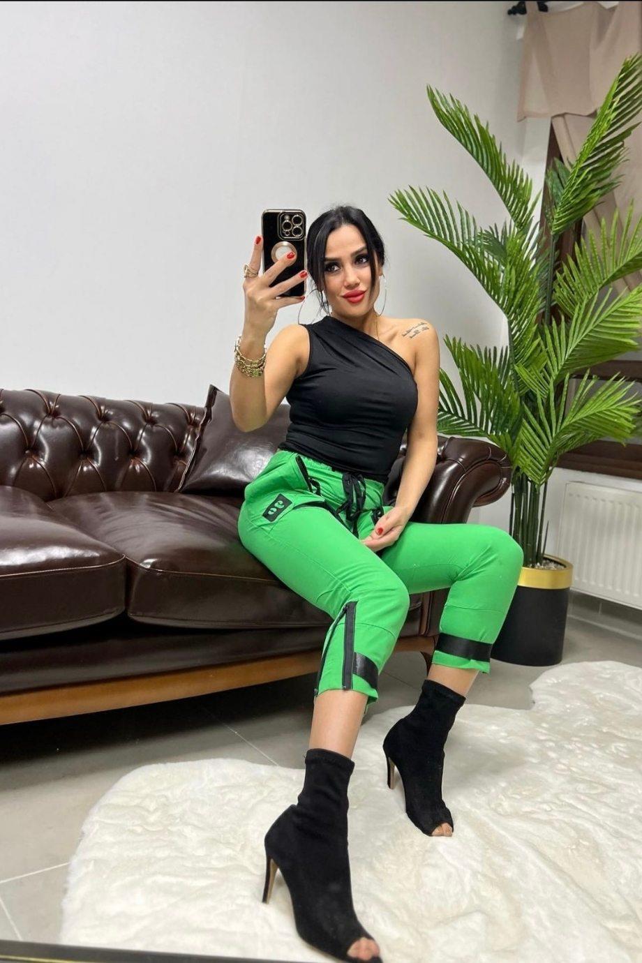 Arka Fermuar Pantolon